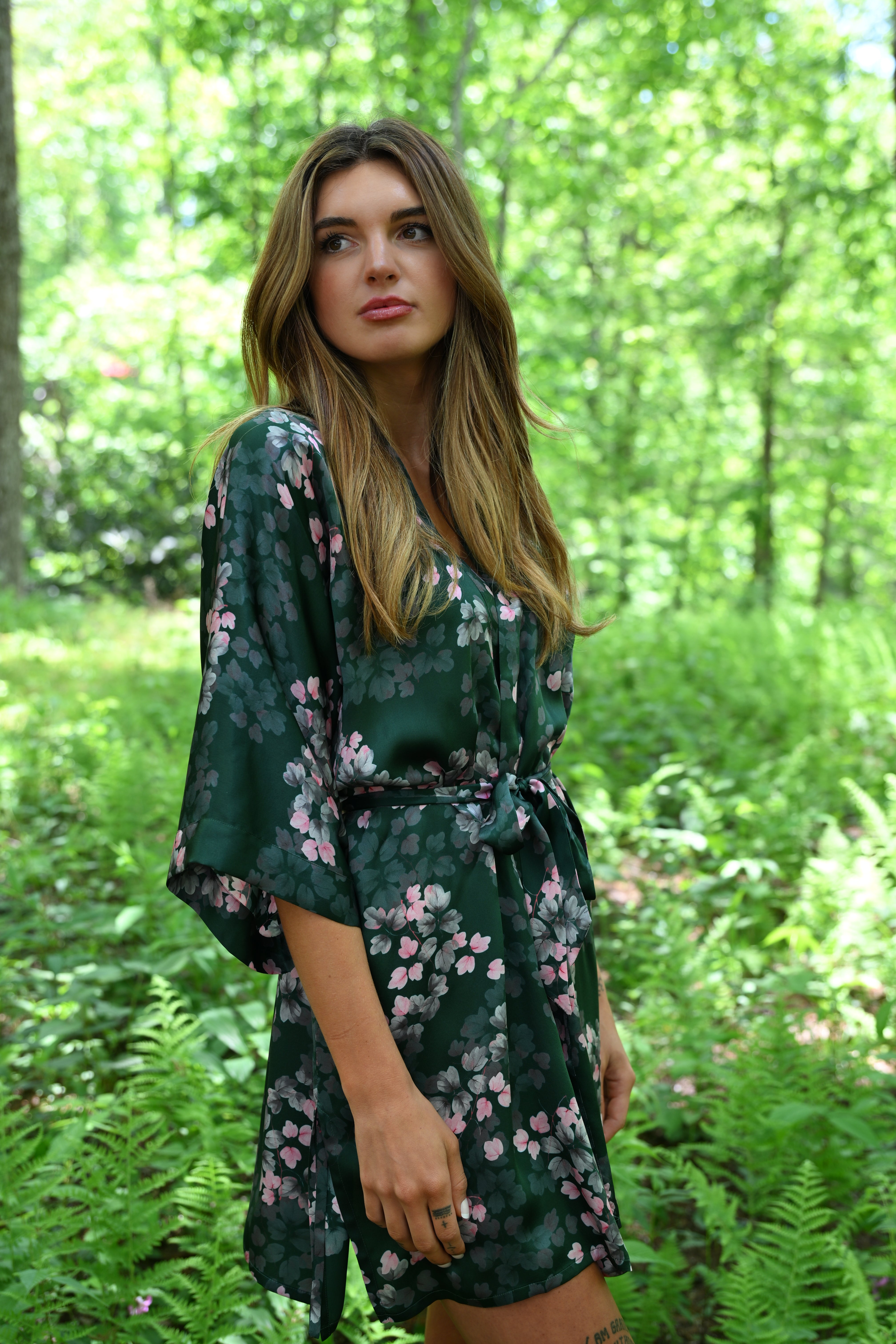 Samantha Chang Silk Kimono - Pink Splash