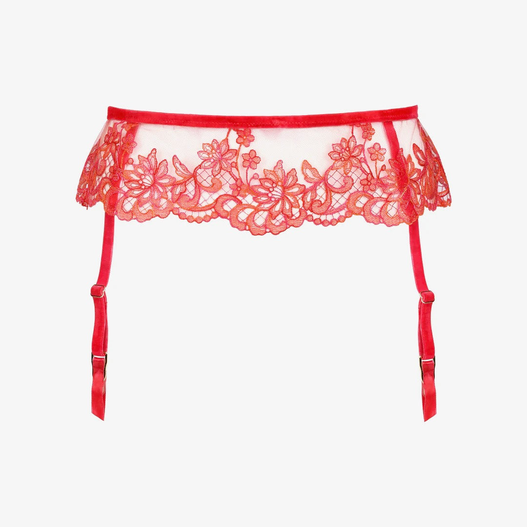 Huit Prestige Bonbon Rose Garter Belt
