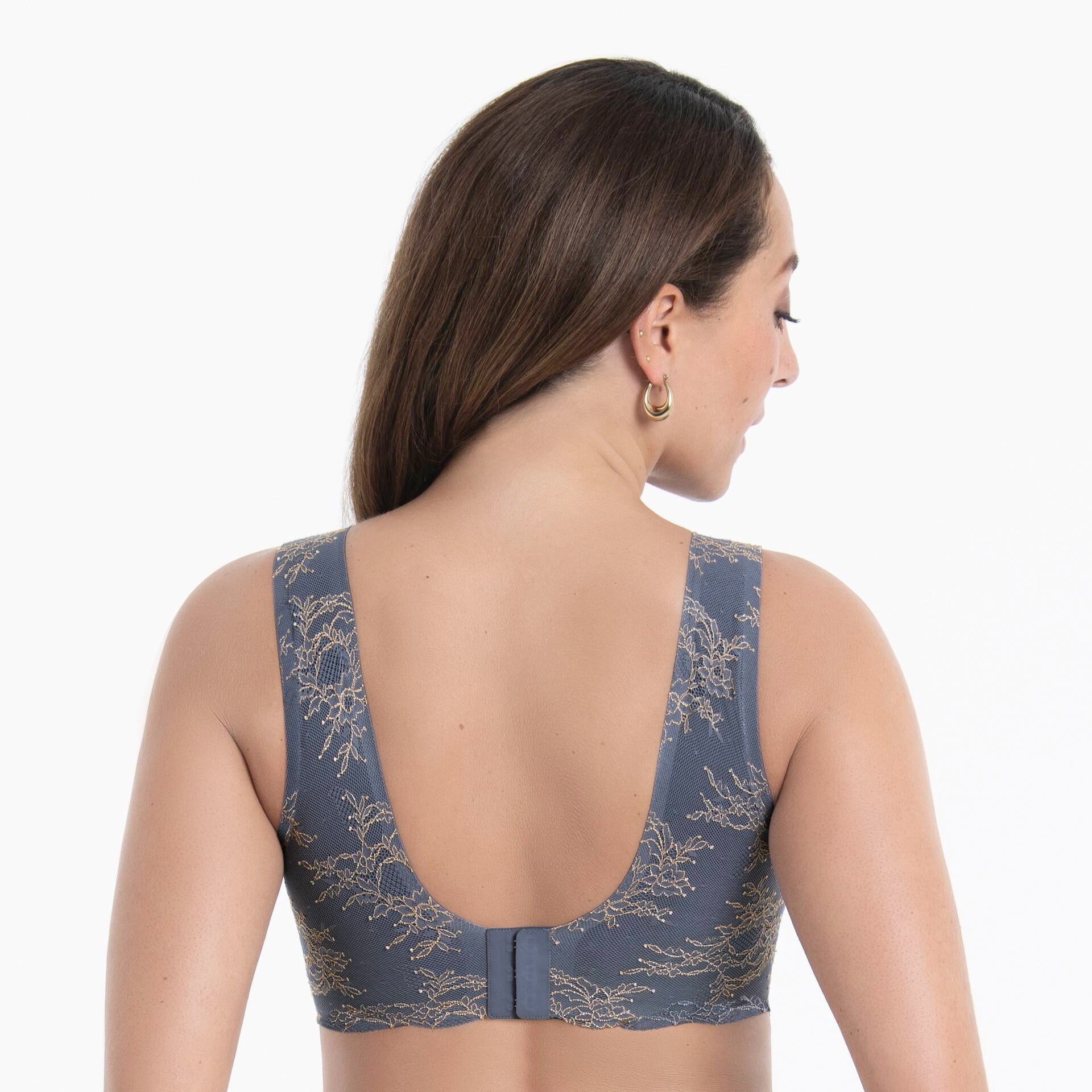 Anita Lace Essentials Bralette - Grey/Rose