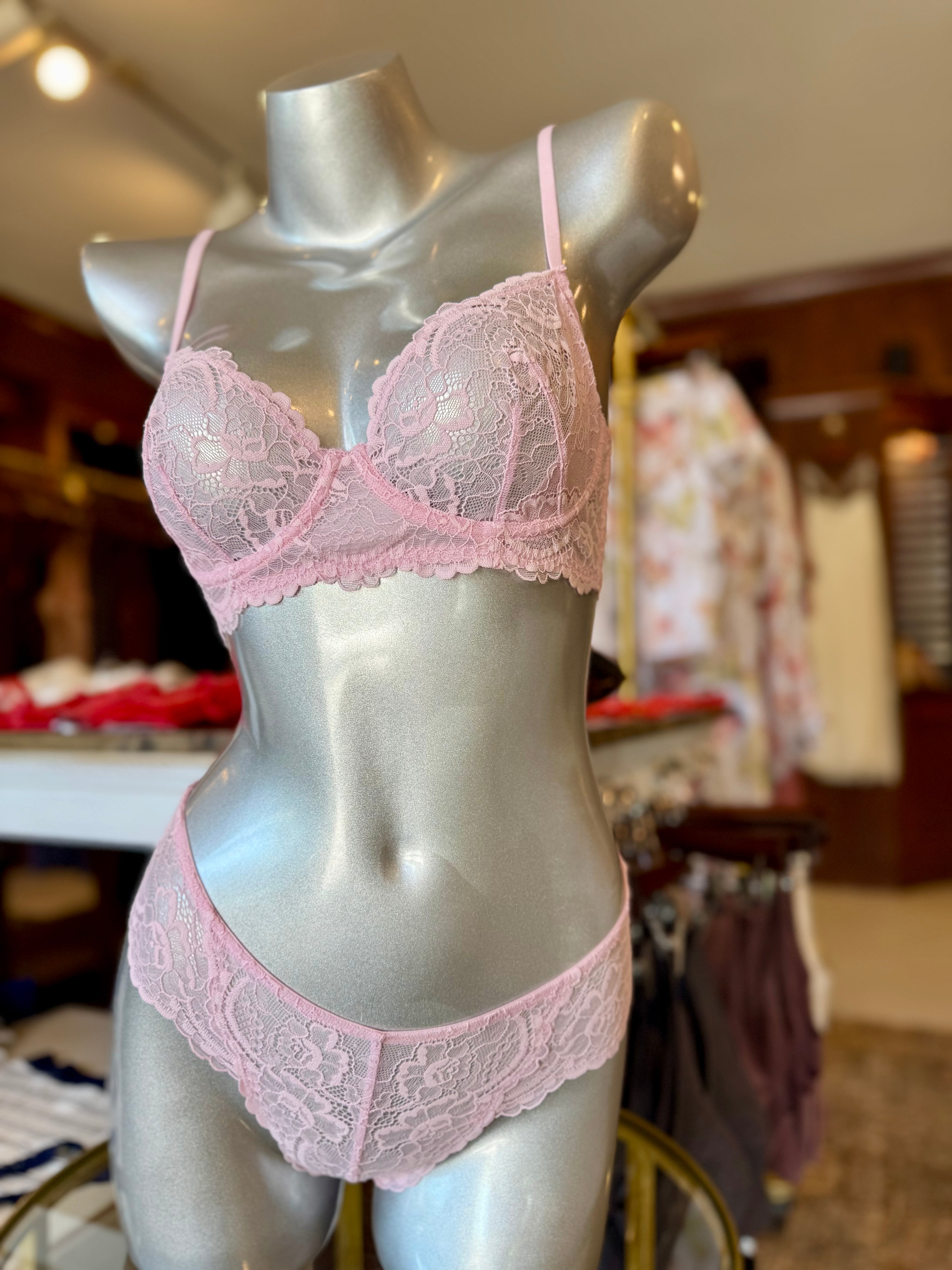 Samantha Chang All Lace Classic Underwire Bra - Magnolia