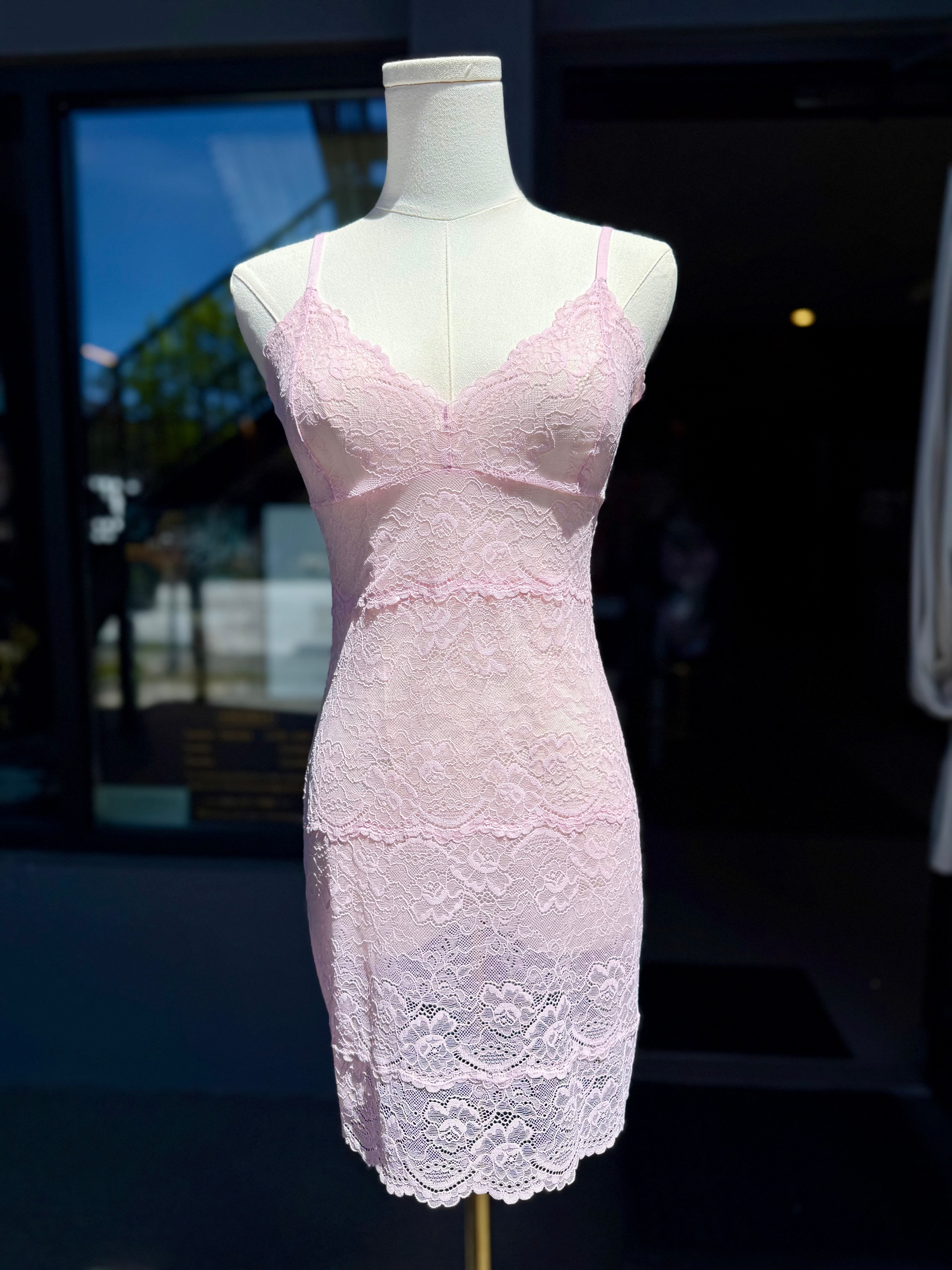 Samantha Chang All Lace Classic Slip - Magnolia