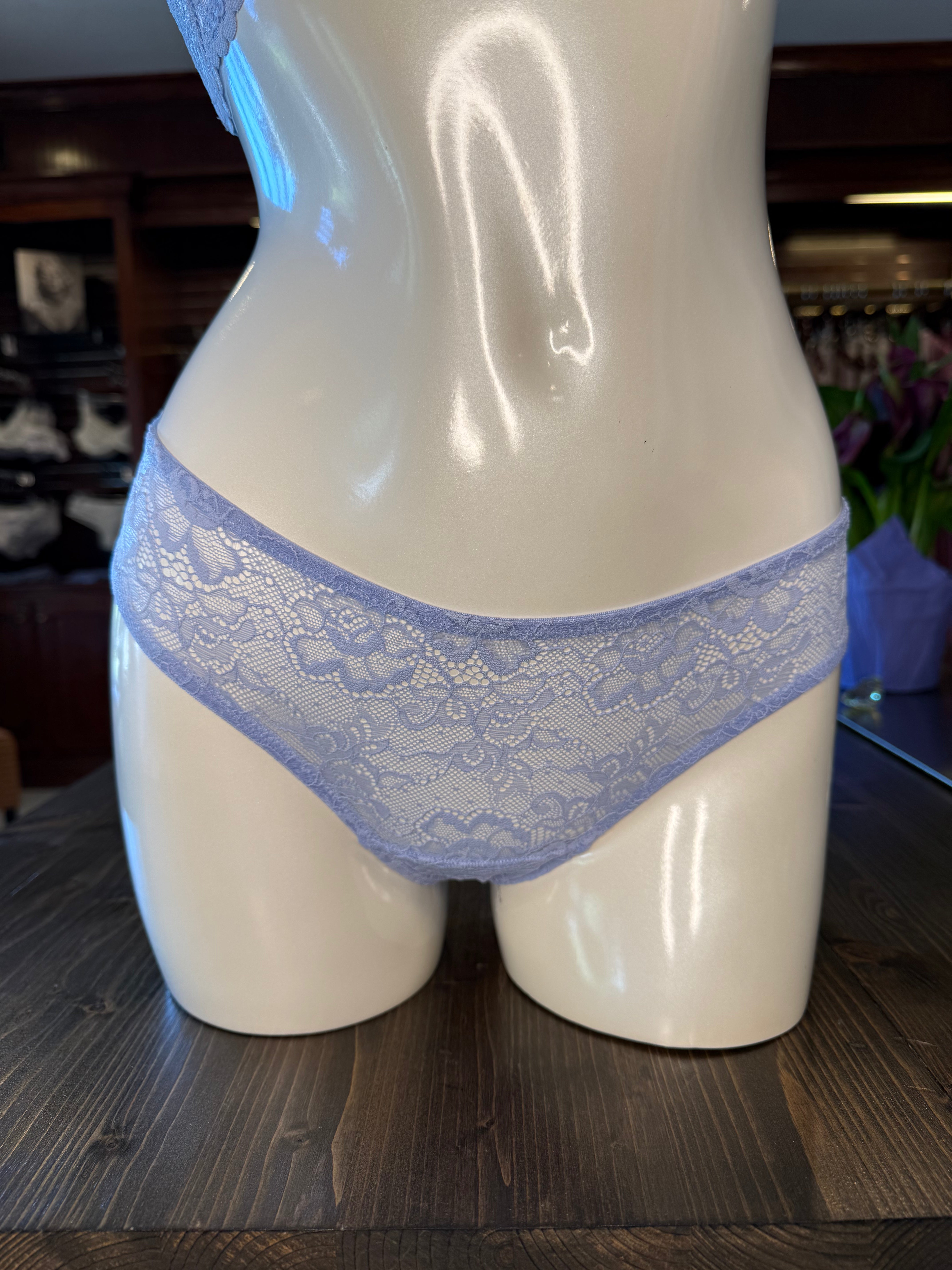 Samantha Chang All Lace Amour Brief - Serenity Blue