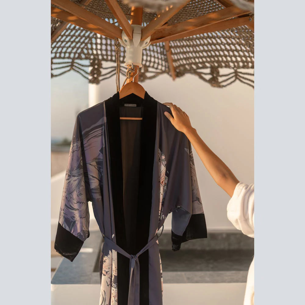 Kim+Ono Jia Long Wrap Kimono Robe