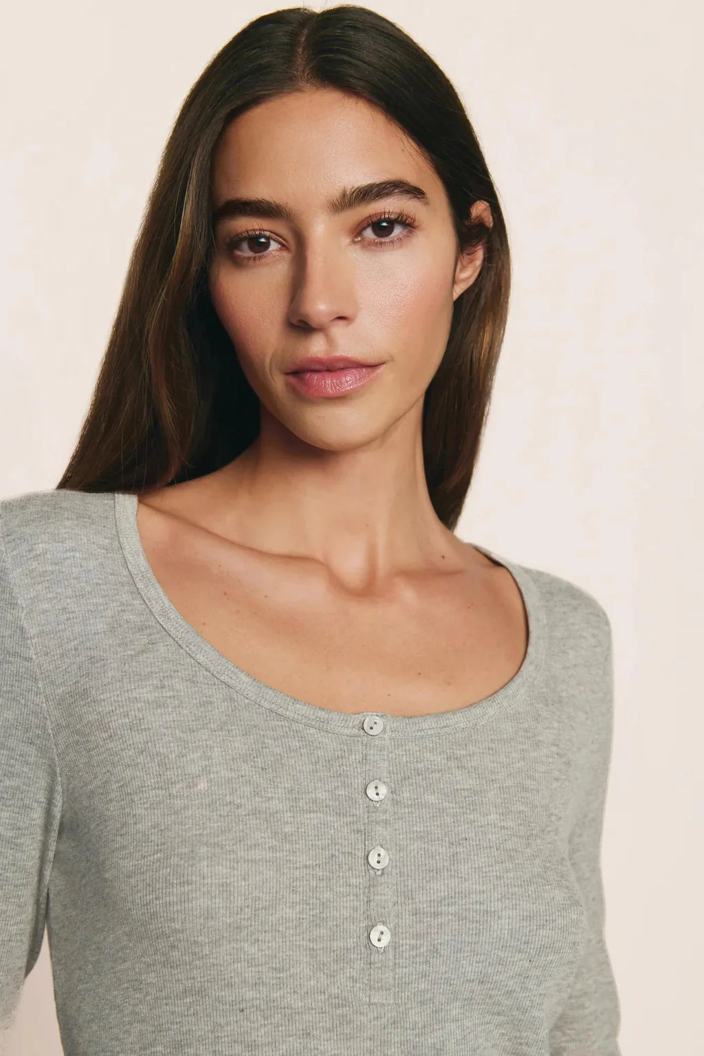 Eberjey Dream Rib Long Sleeve Henley Top