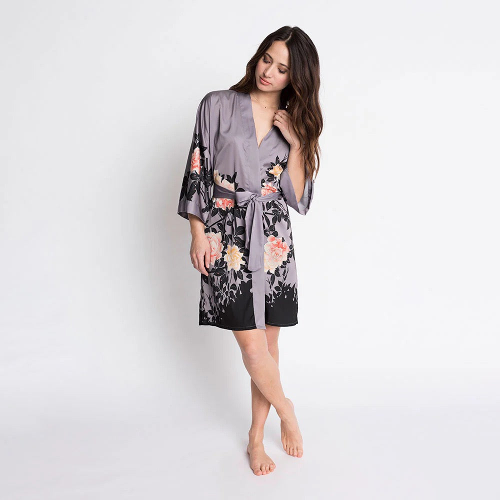 Kimono Short Robe - Light Purple