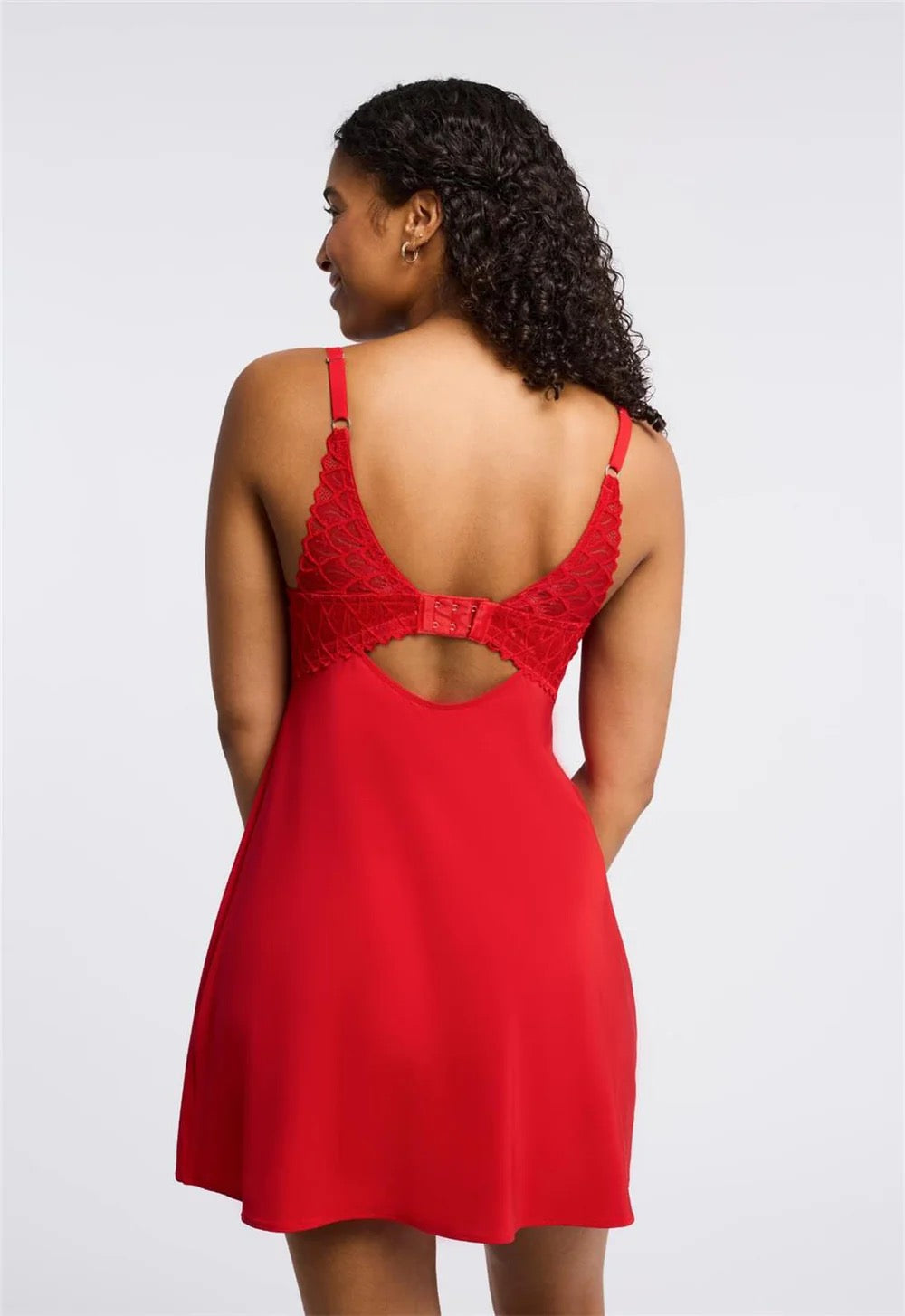 Montelle Lacy Full Cup Muse Babydoll set- Red