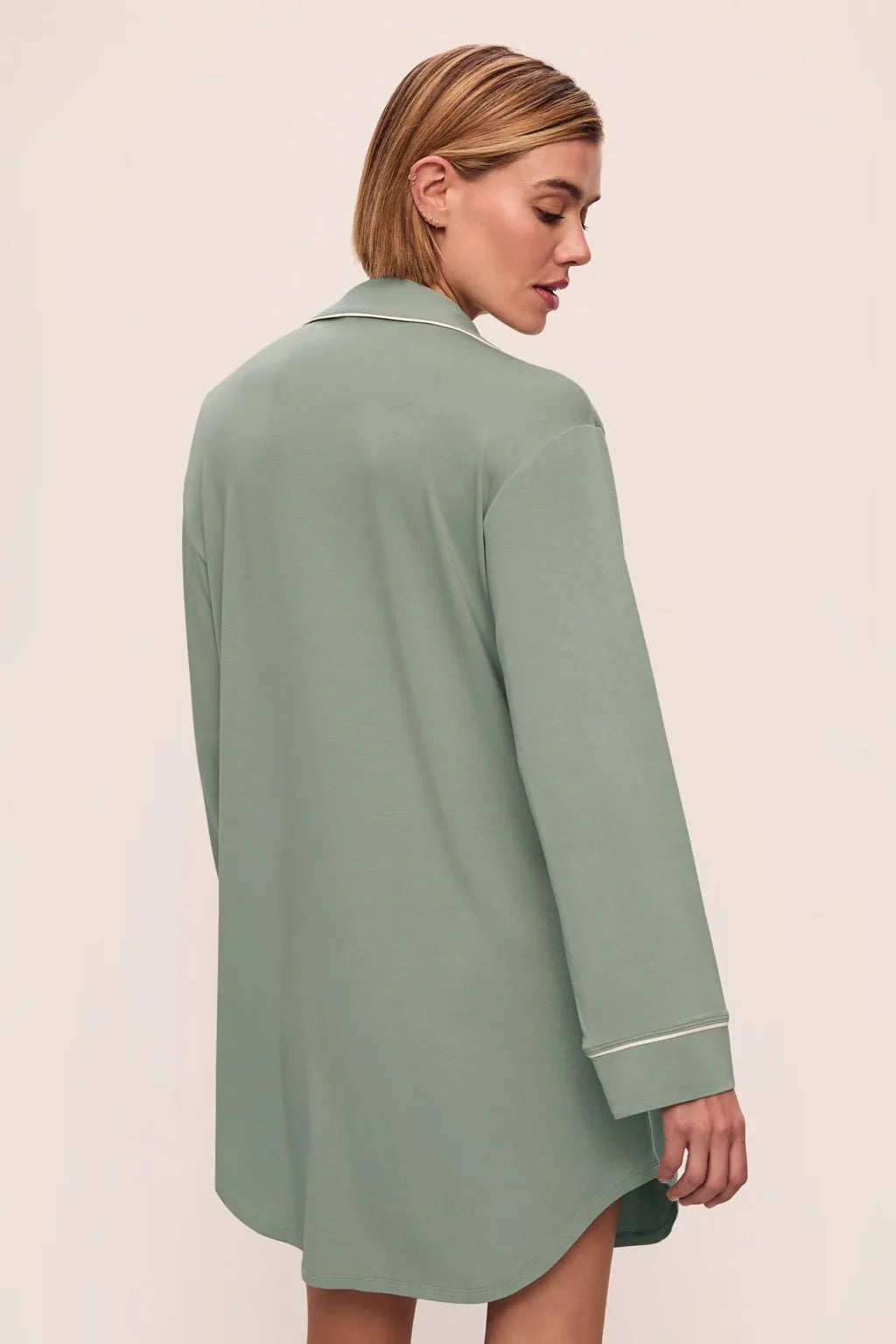 Eberjey Gisele Sleepshirt- Eucalyptus/Ivory