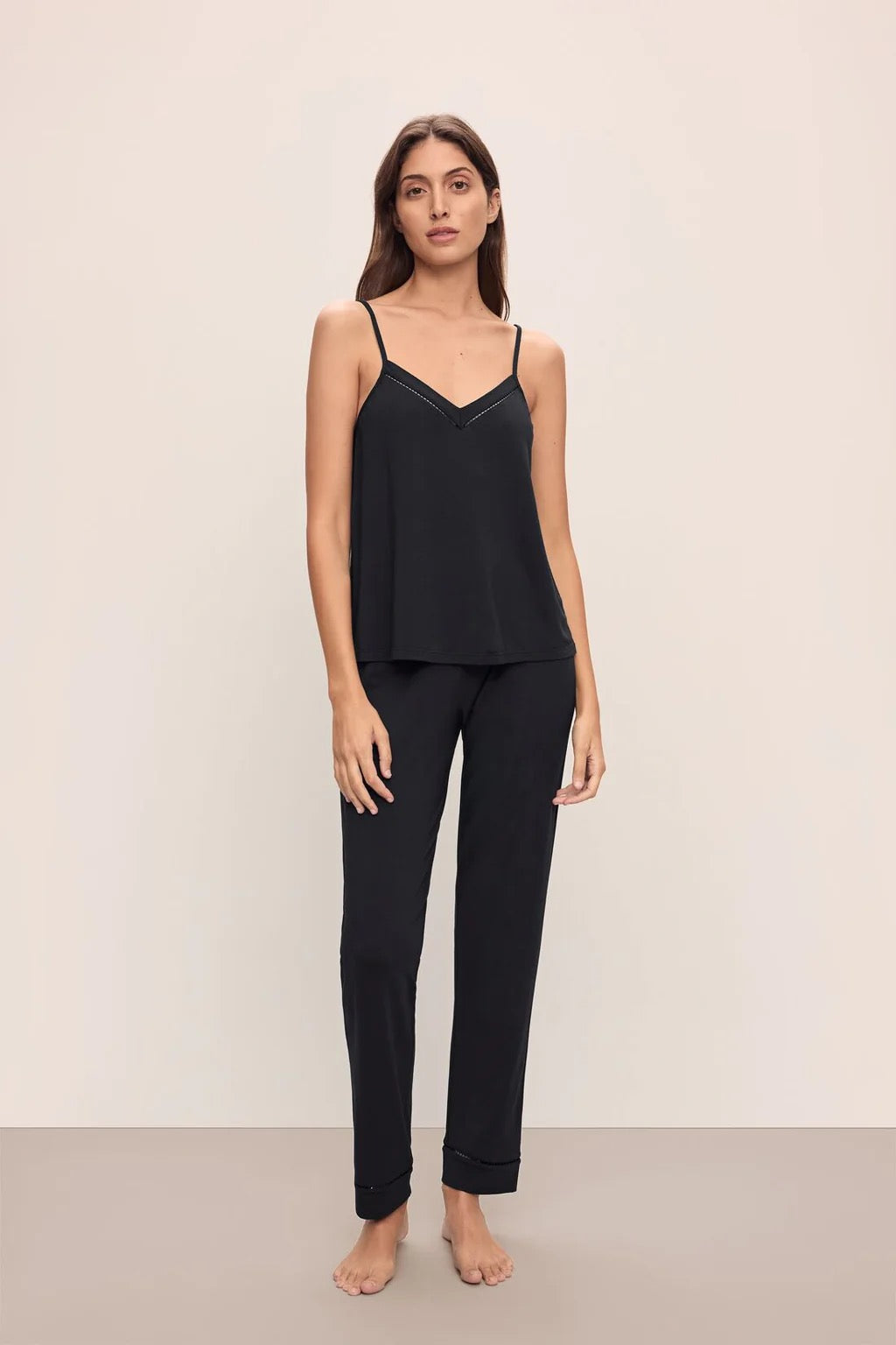Eberjey Fiona Catnap Cami/Pant Set- Black