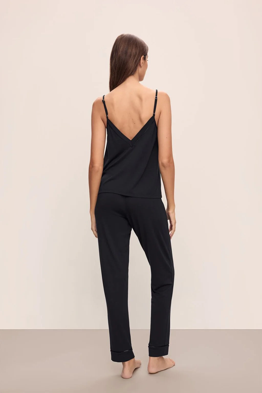 Eberjey Fiona Catnap Cami/Pant Set- Black