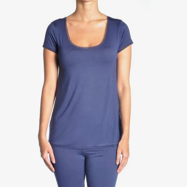 Huit - Douceur Micro Modal Scoop-neck T-Shirt