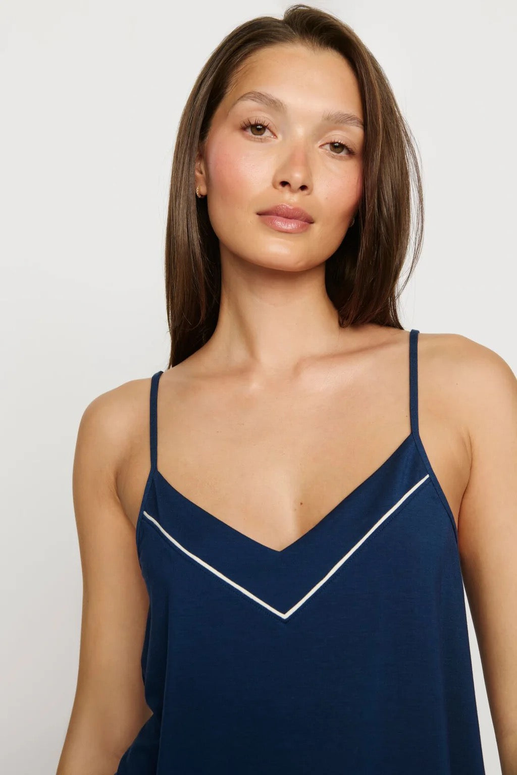 Eberjey Gisele V-Neck Cami Pant Set - Navy