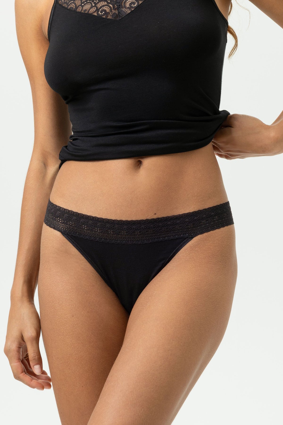 Mey Modal Lace Thong - 1120081