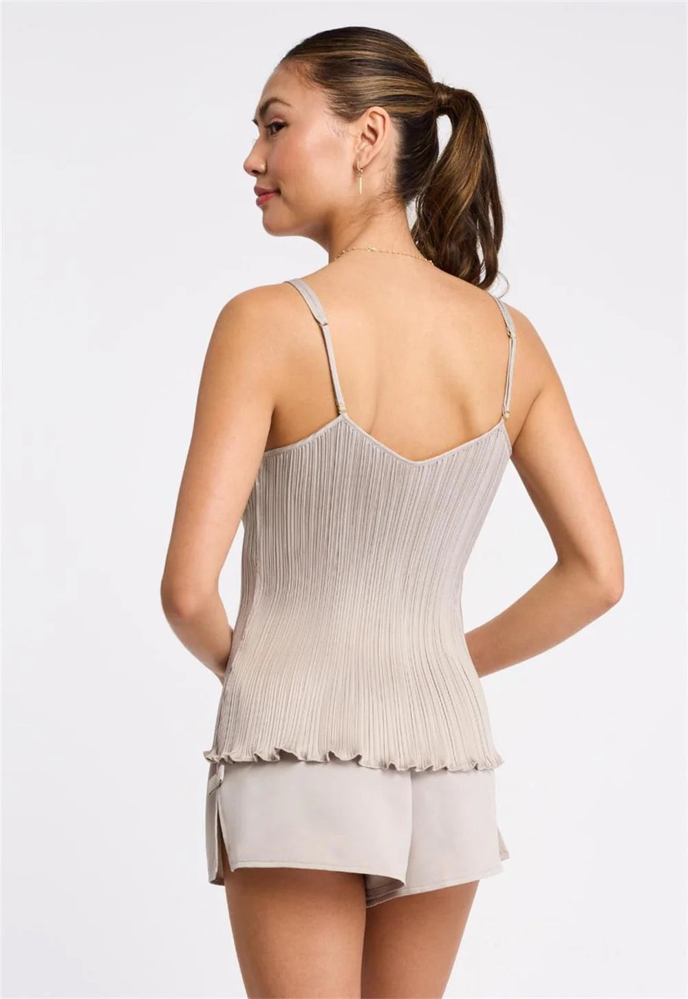 Rya Collection Love Joy Cami/Tap Set- Taupe 898