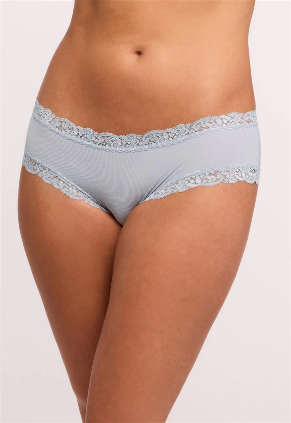 Fleurt Iconic Boyshort 600- Silver Lake Rib