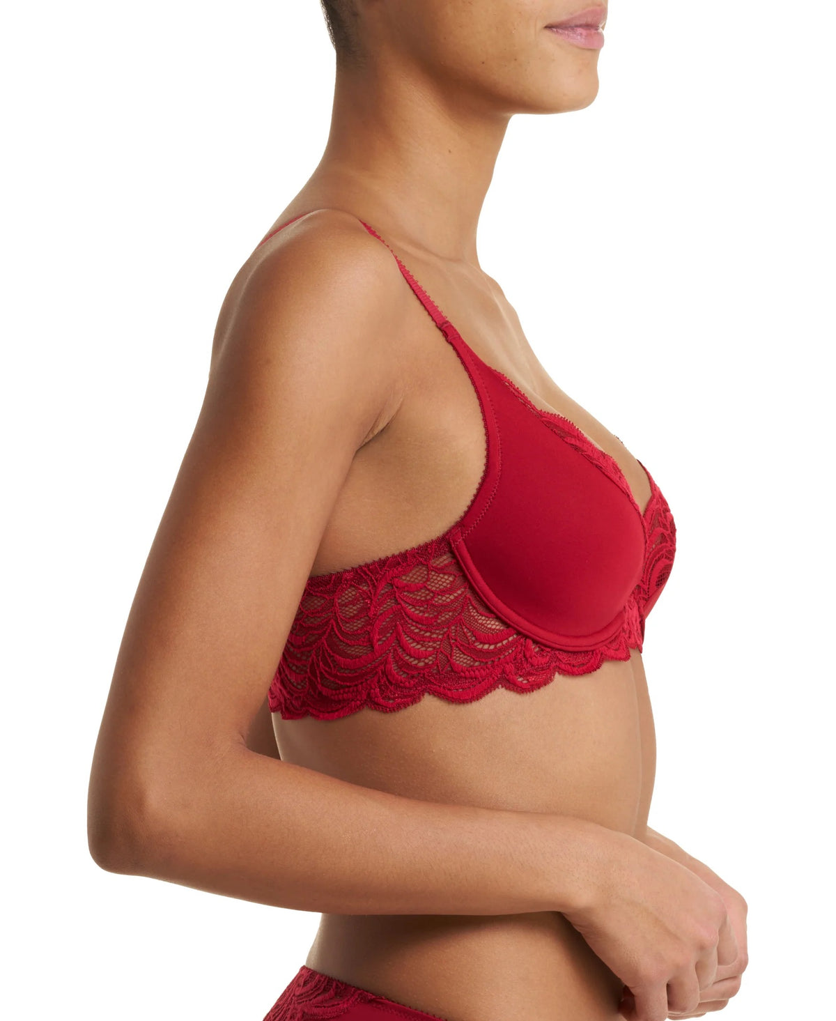 Natori Persuasion Convertible Plunge T-Shirt Bra - Velvet Red