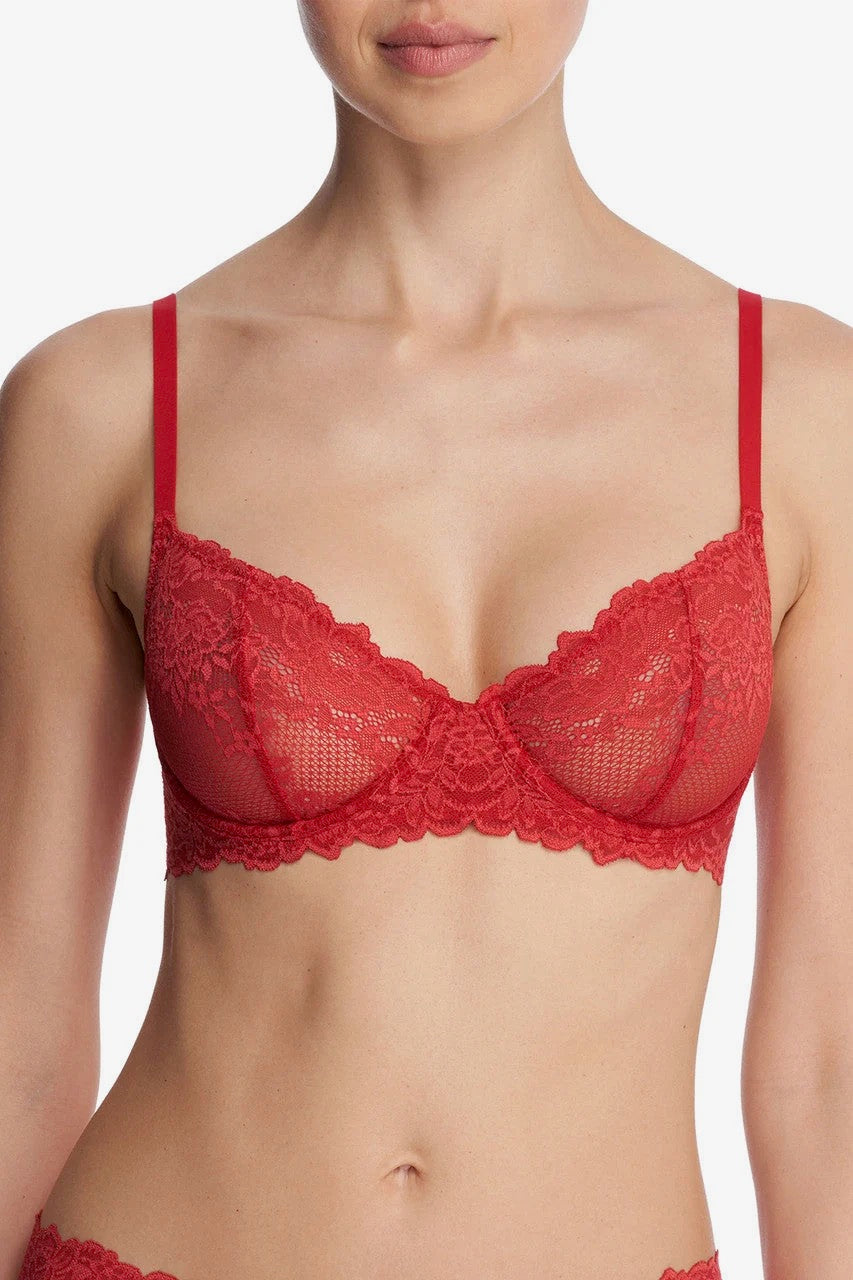 Natori Heavenly Convertible Balconette Bra - Red