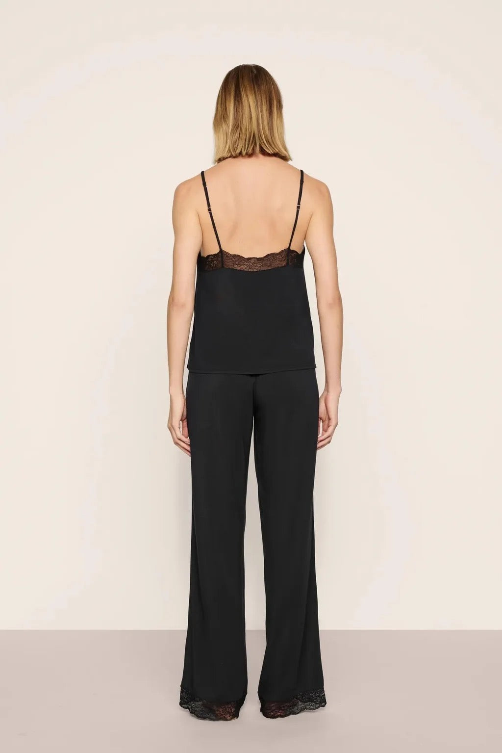 Eberjey Kari Cami/Pant Pj Set - Black