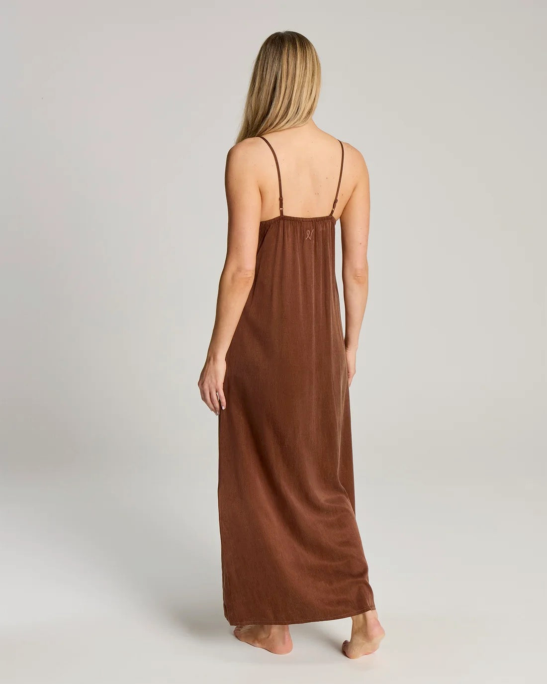 Nudea Eco-Lux Long Slip Dress - Cocoa