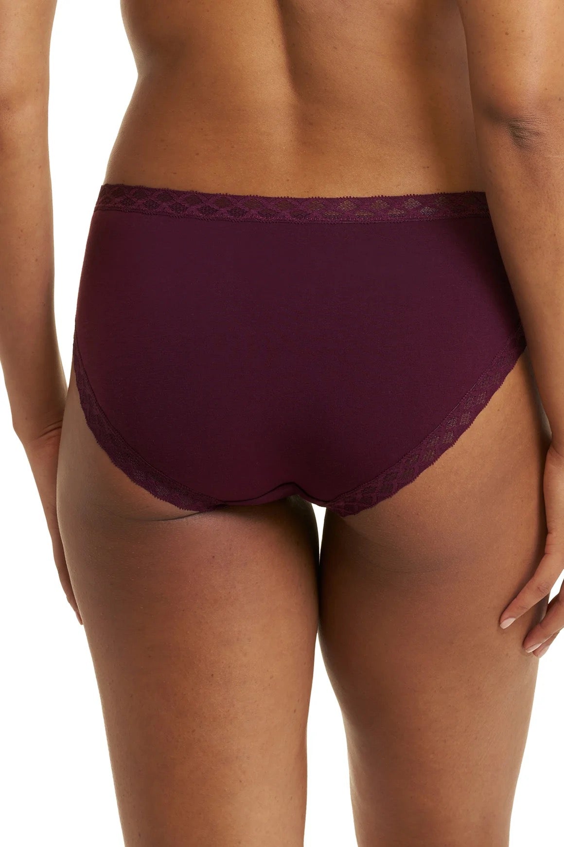 Natori Bliss Cotton French Cut Brief - Black Raspberry
