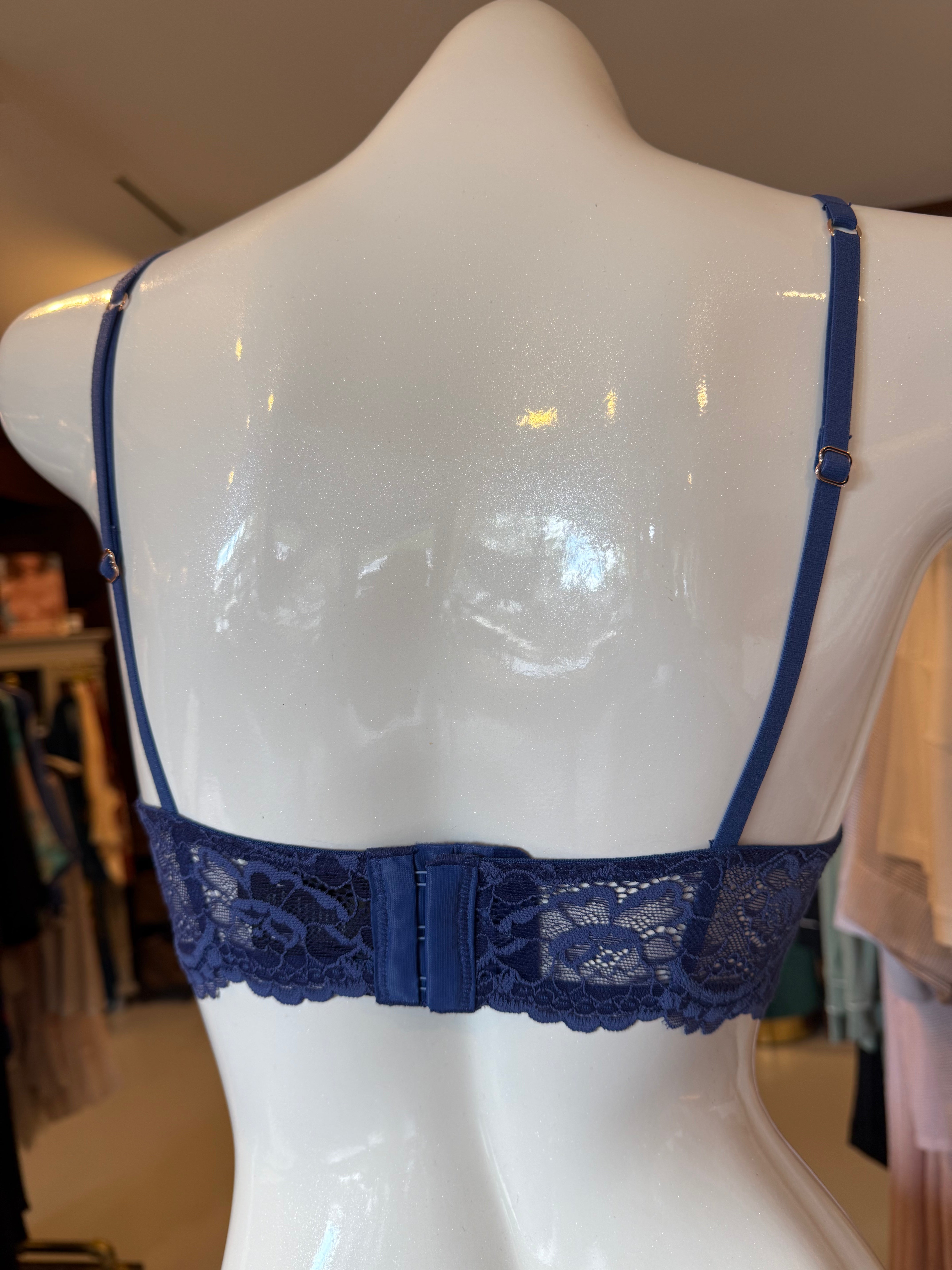 Samantha Chang All Lace Classic Underwire Bra- Lapis