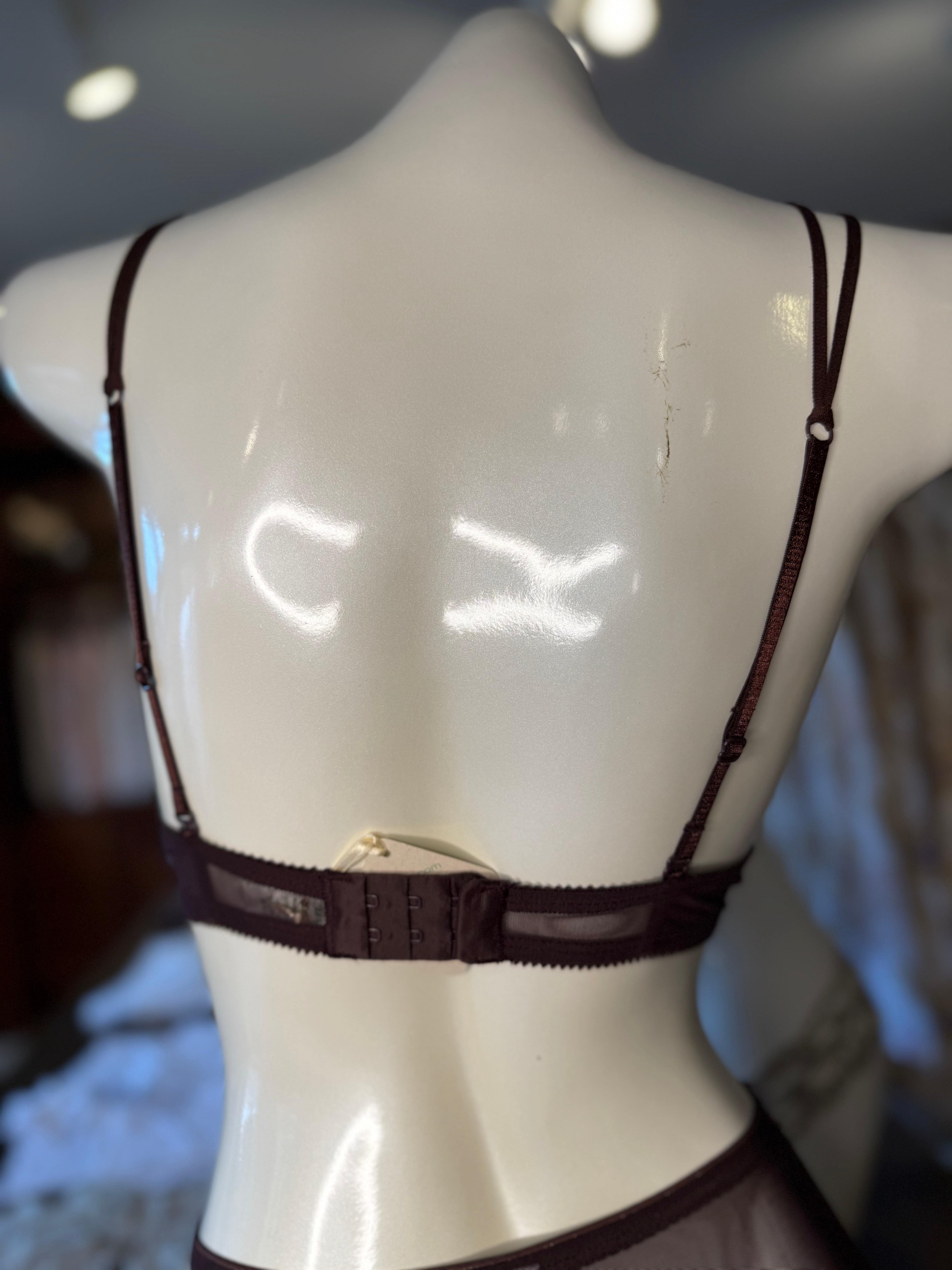Clo Intimo Malla Triangle Bralette -Chocolate