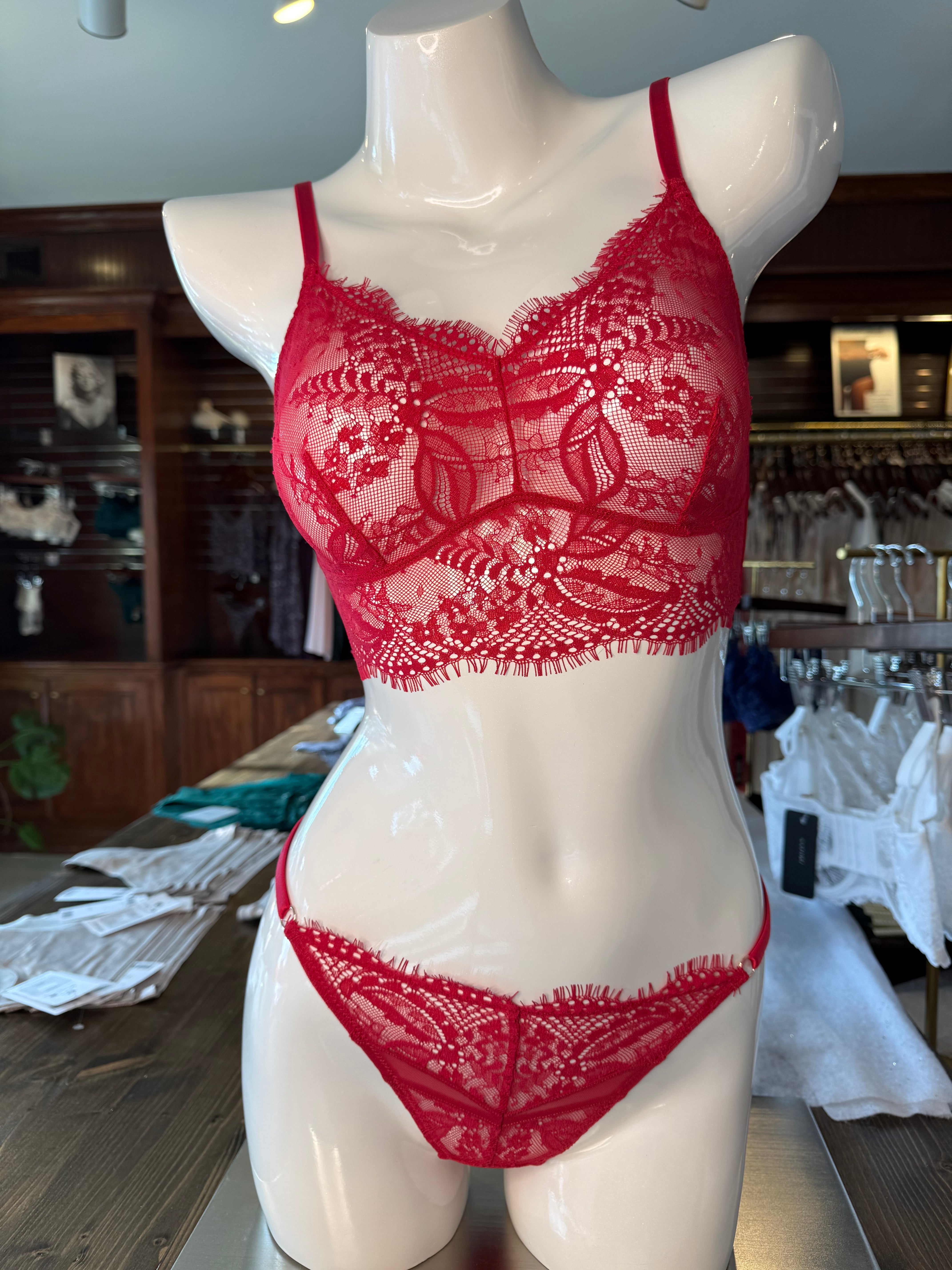 Samantha Chang Illusion Adjustable String Panty - Flame