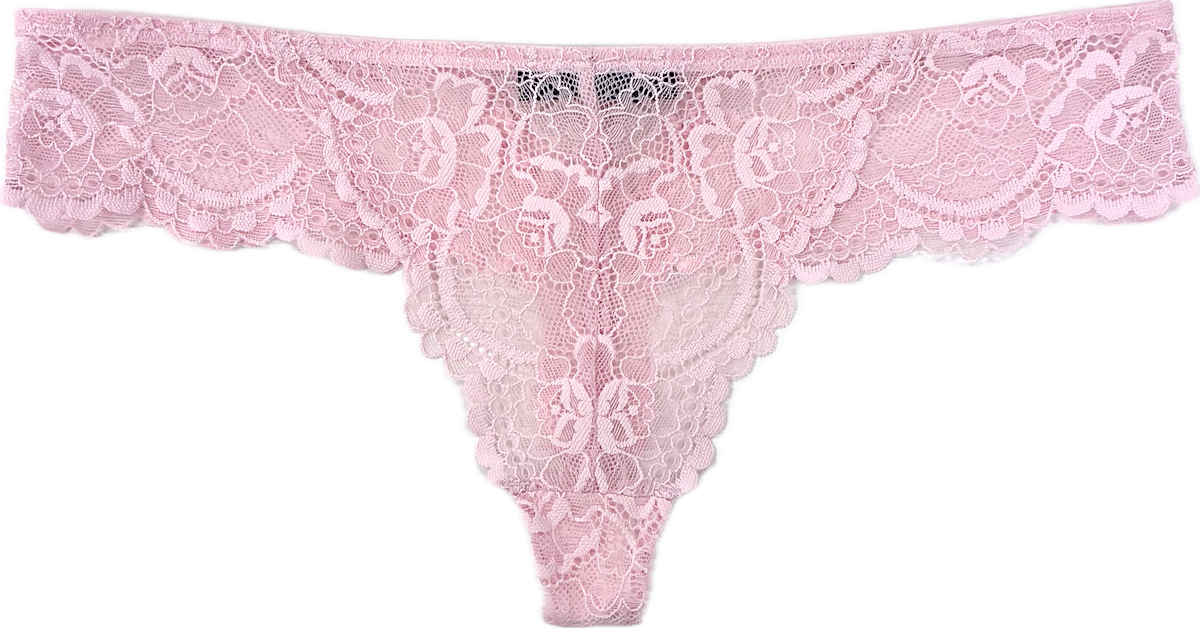Samantha Chang All Lace Classic Thong - Magnolia
