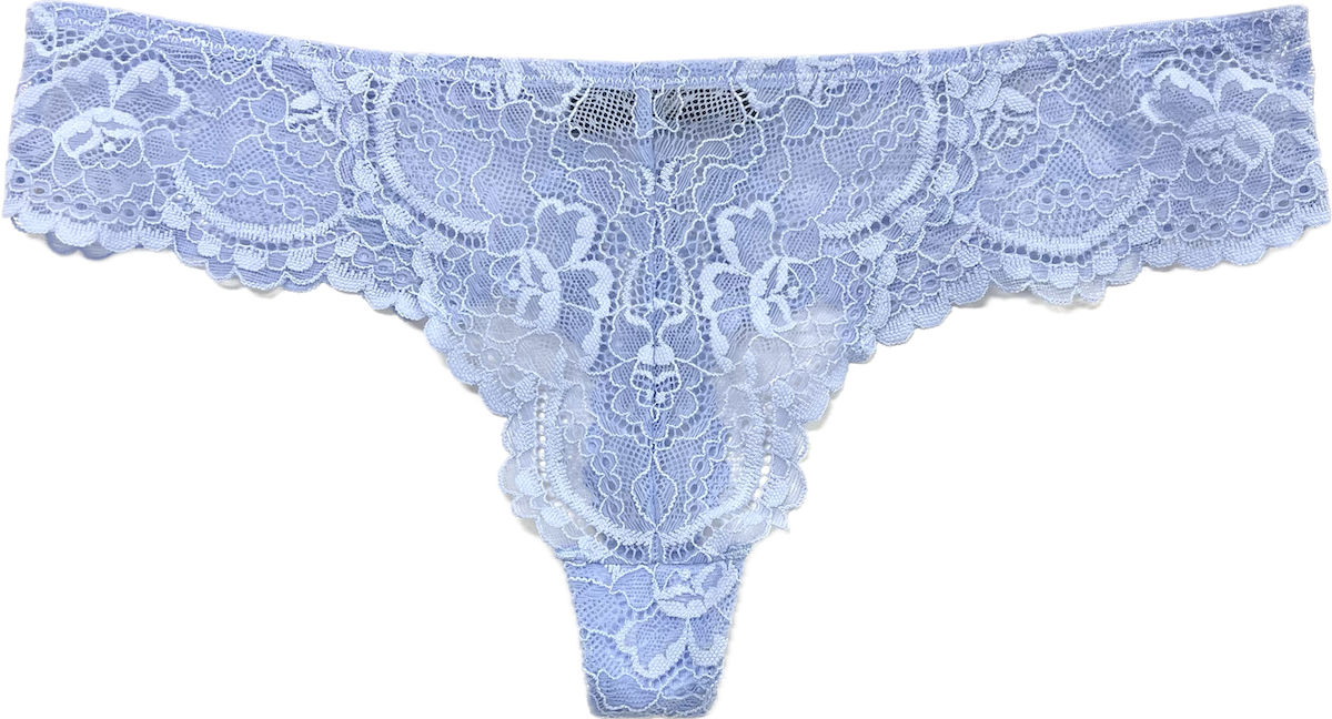 Samantha Chang All Lace Amour Thong - Serenity Blue