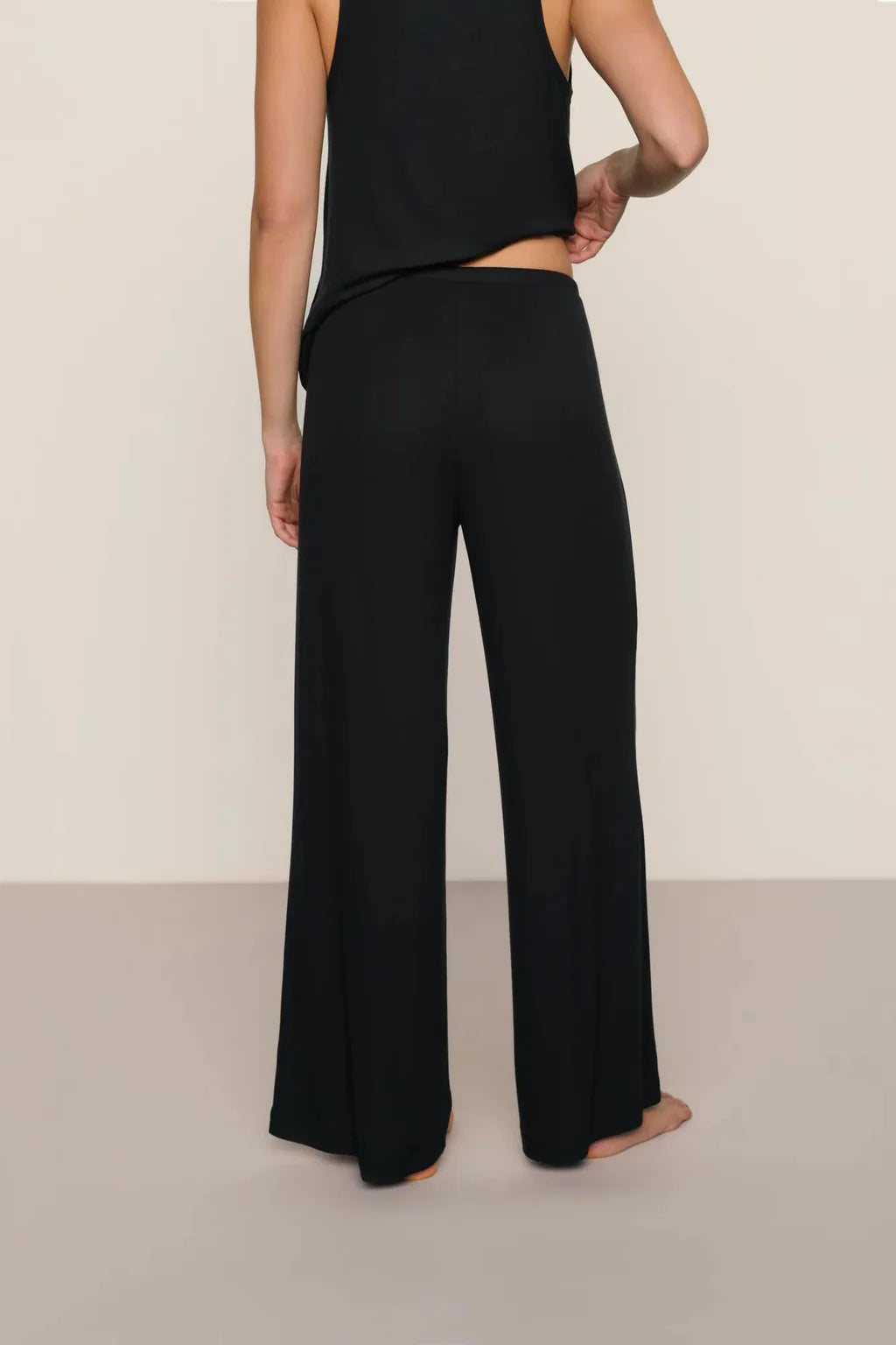 Eberjey Dream Rib Wide Leg Pant - Black