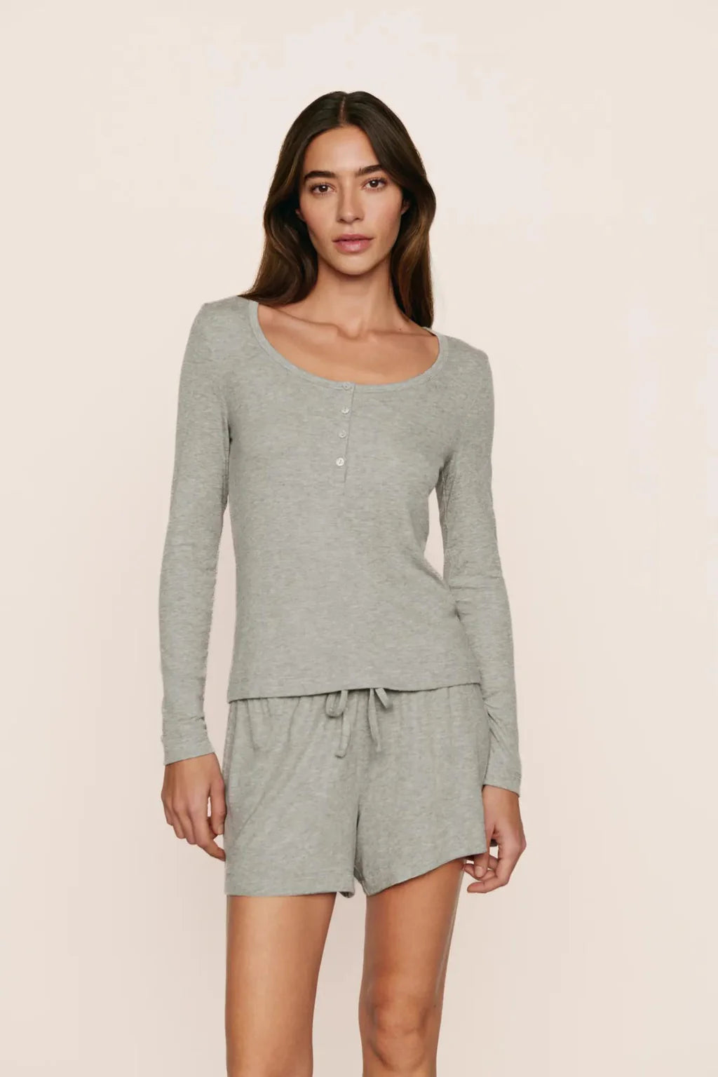 Eberjey Dream Rib Long Sleeve Henley Top