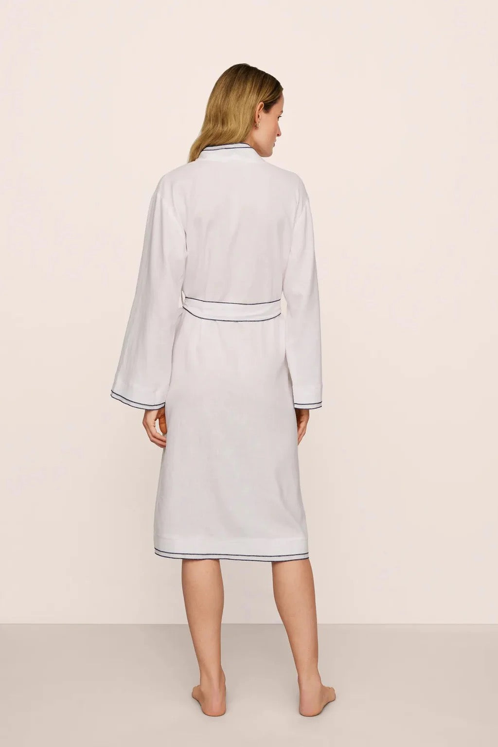 Eberjey Linen Blend Long Sleeve Robe
