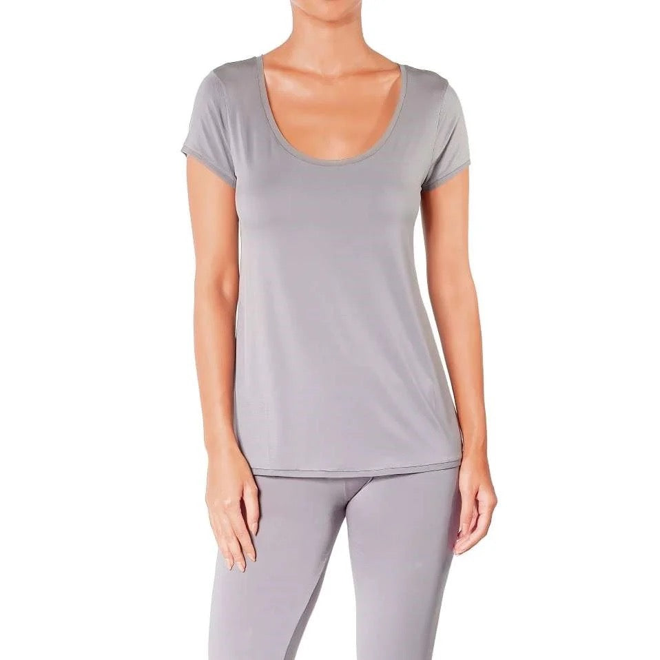 Huit - Douceur Micro Modal Scoop-neck T-Shirt