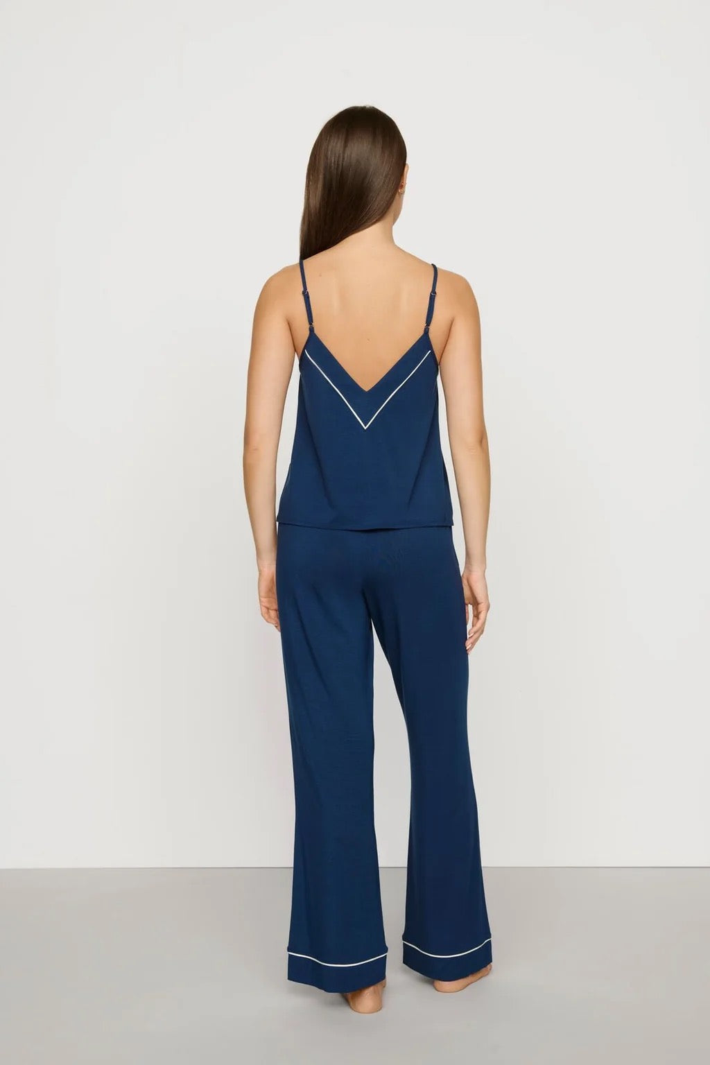 Eberjey Gisele V-Neck Cami Pant Set - Navy