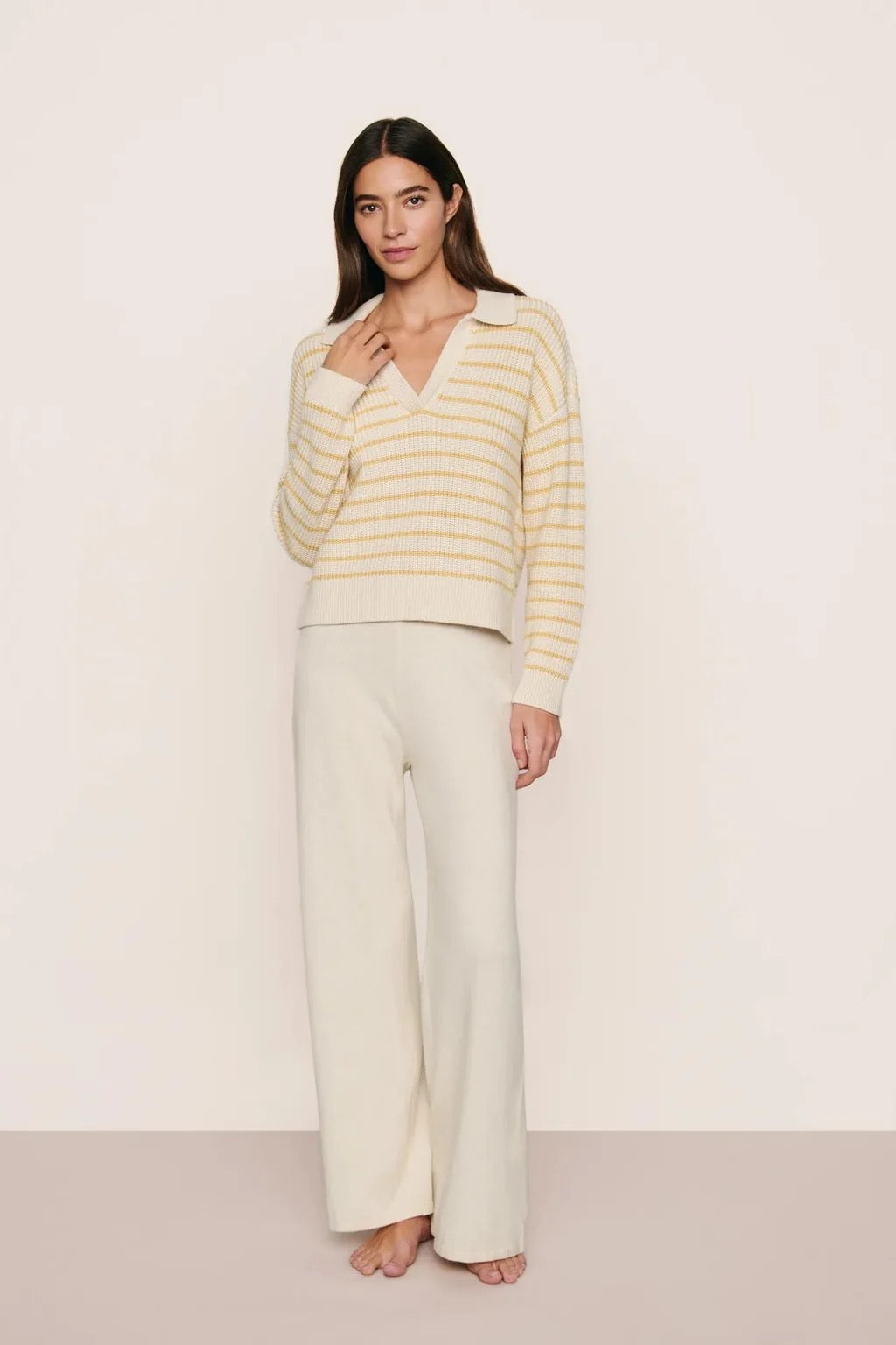 Eberjey Coastal Cotton Sweater Polo