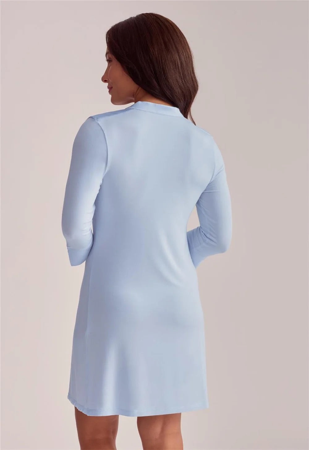 Fleurt V-Neck Nightshirt 3/4 Sleeve - Heaven