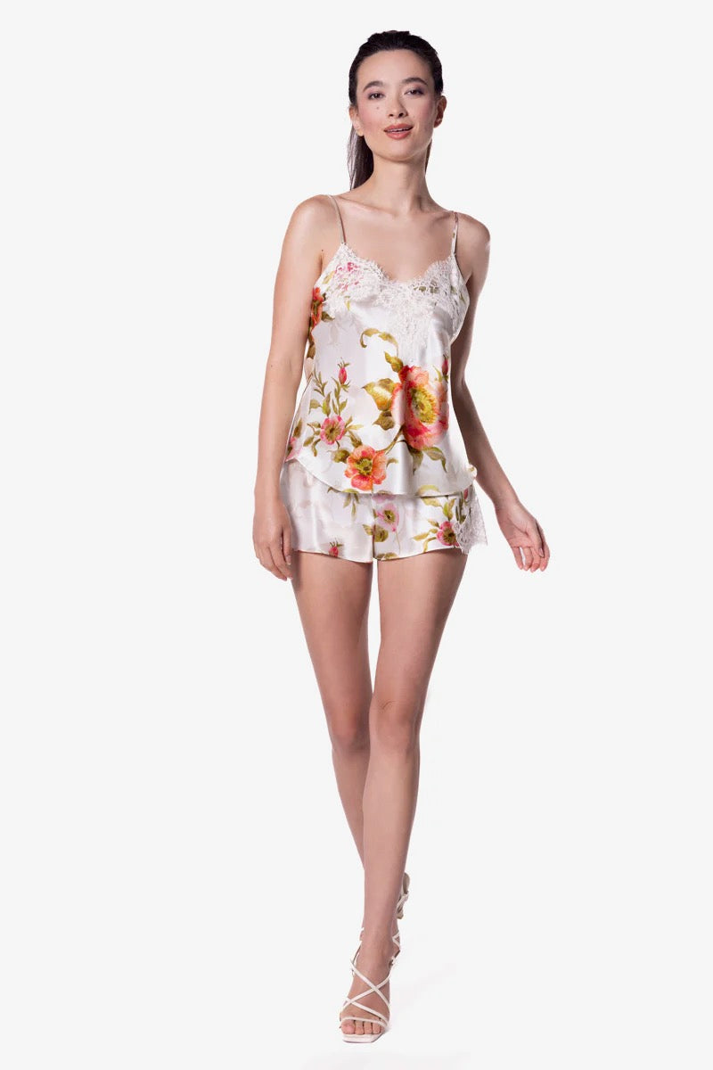 Christine Silk Gazebo Print Cami and Tap Set - GAZ1449