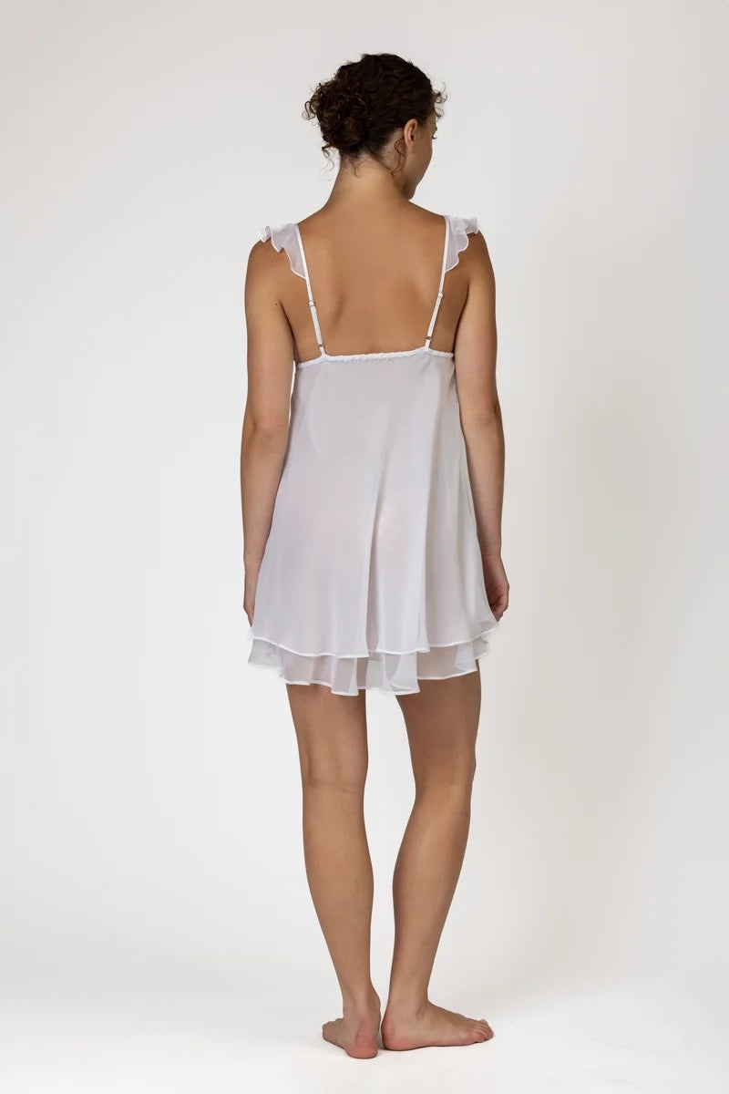 Christine Silk Pure Chiffon Babydoll Chemise - PUR3397