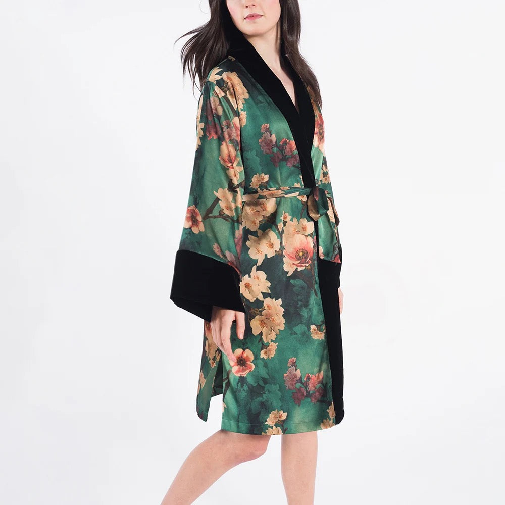 Kim+Ono Azumi Short Kimono Wrap - Green
