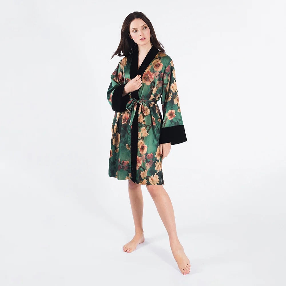 Kim+Ono Azumi Short Kimono Wrap - Green