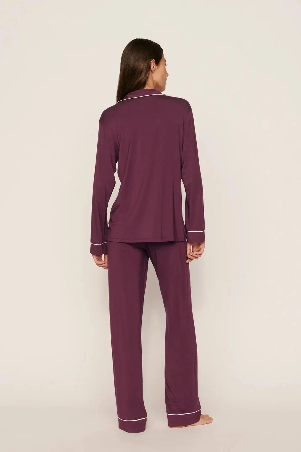 Eberjey Gisele Long Sleeve/Pant Pj Set - Wildberry