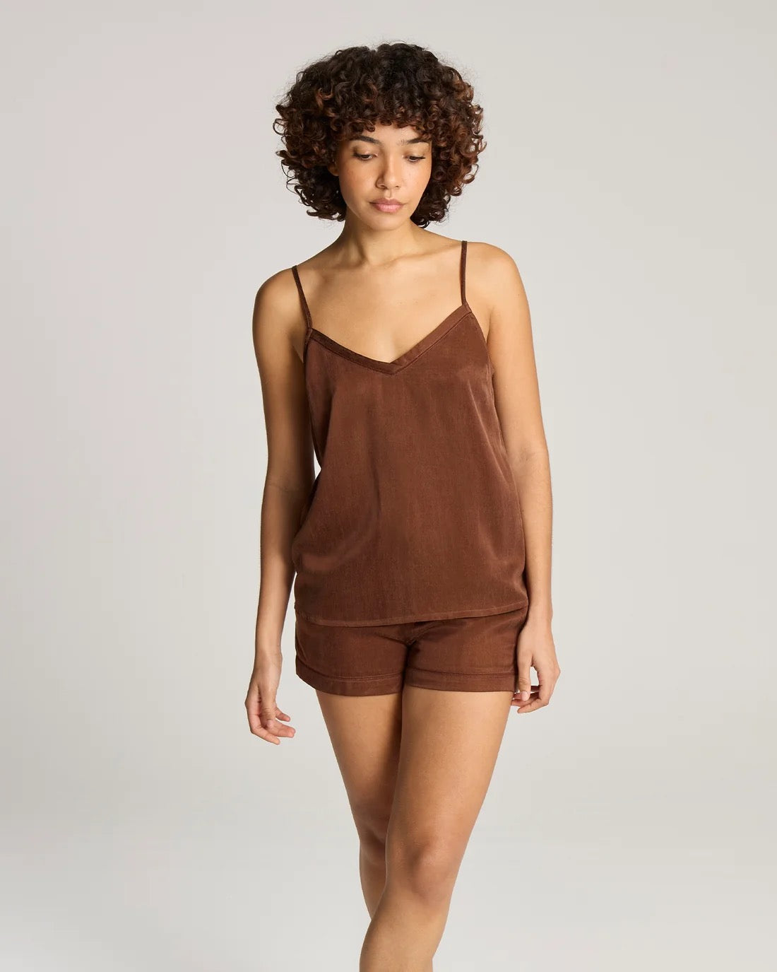 Nudea Eco-Lux Strappy Cami - Cocoa