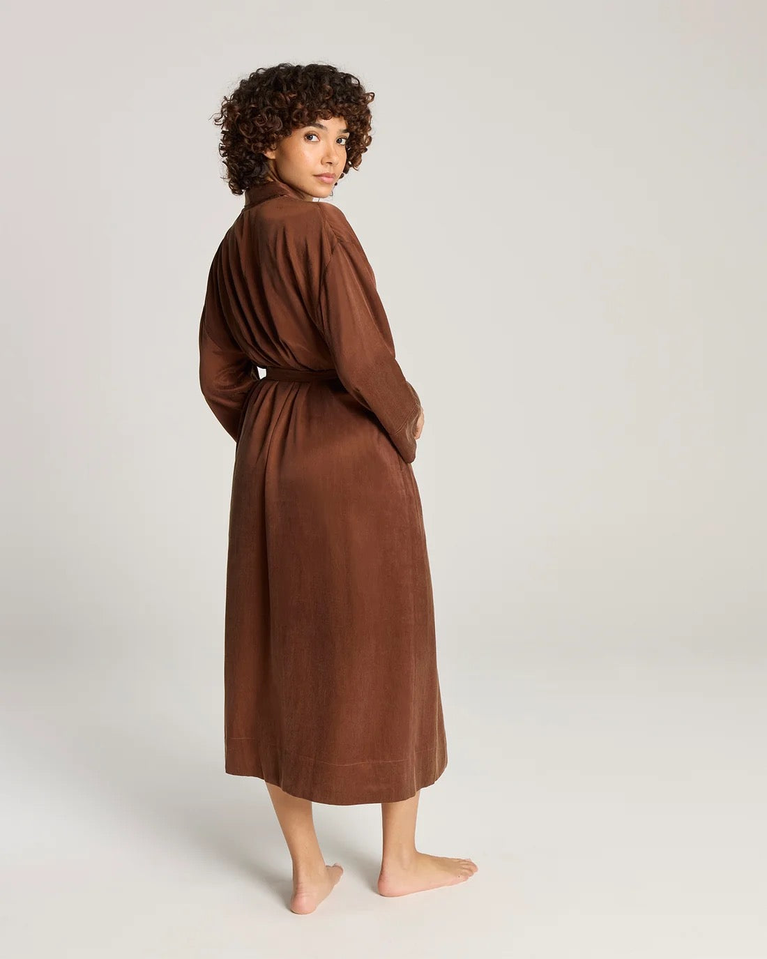 Nudea Eco-Lux Kimono Robe - Cocoa