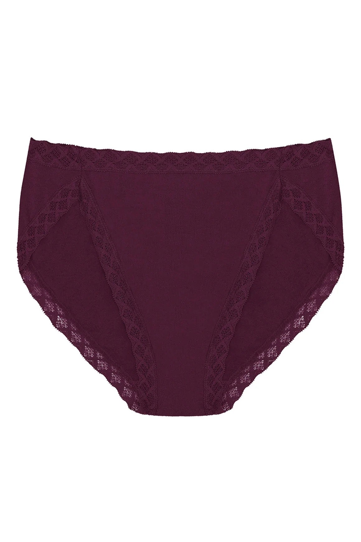 Natori Bliss Cotton French Cut Brief - Black Raspberry