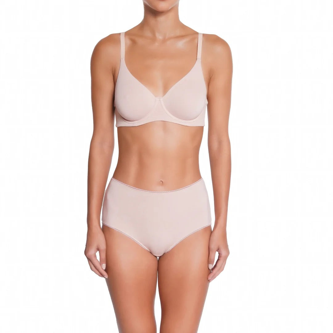 Huit Organic Cotton High Waist Brief - Blush