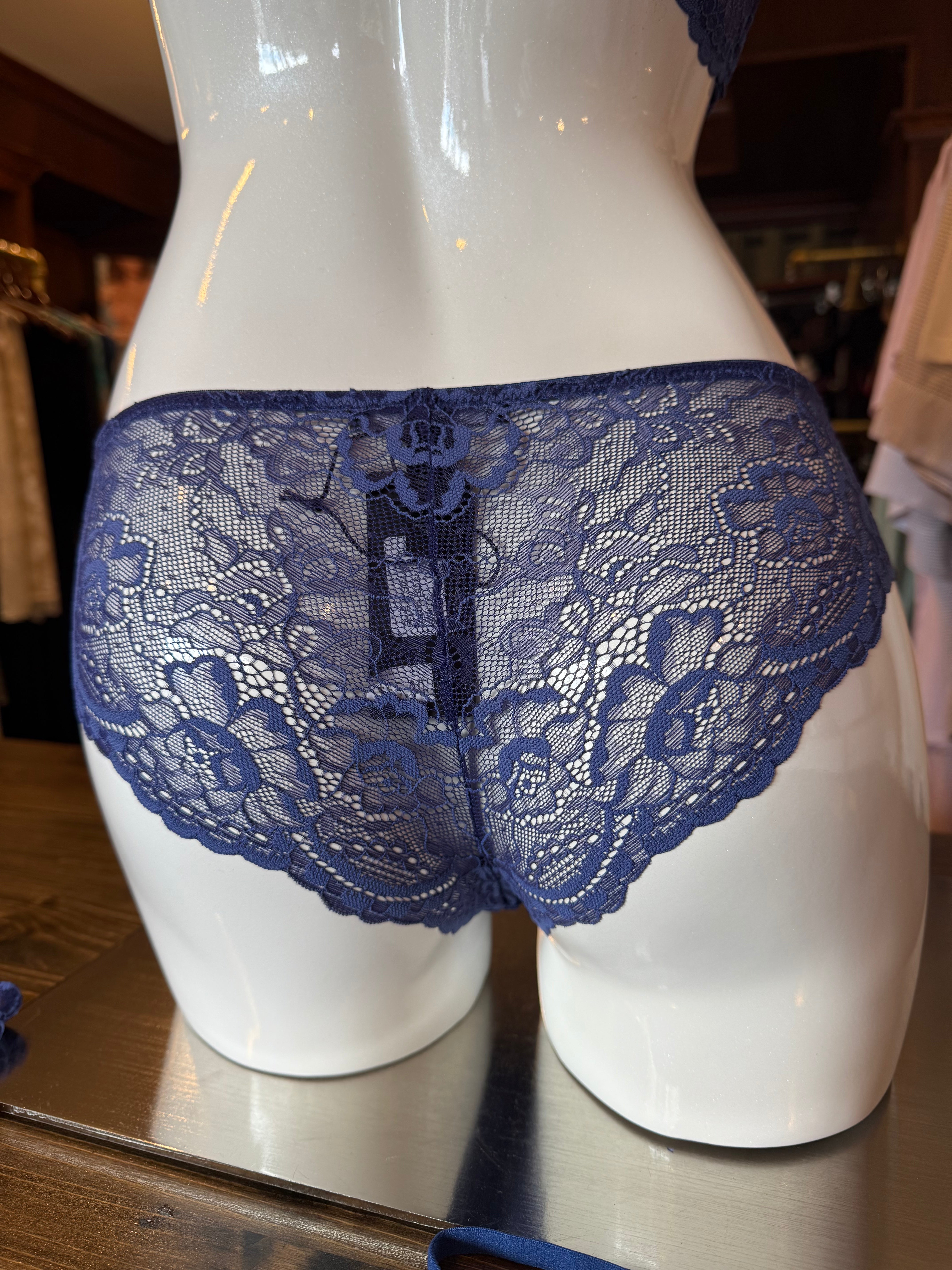 Samantha Chang All Lace Amour Brief - Lapis