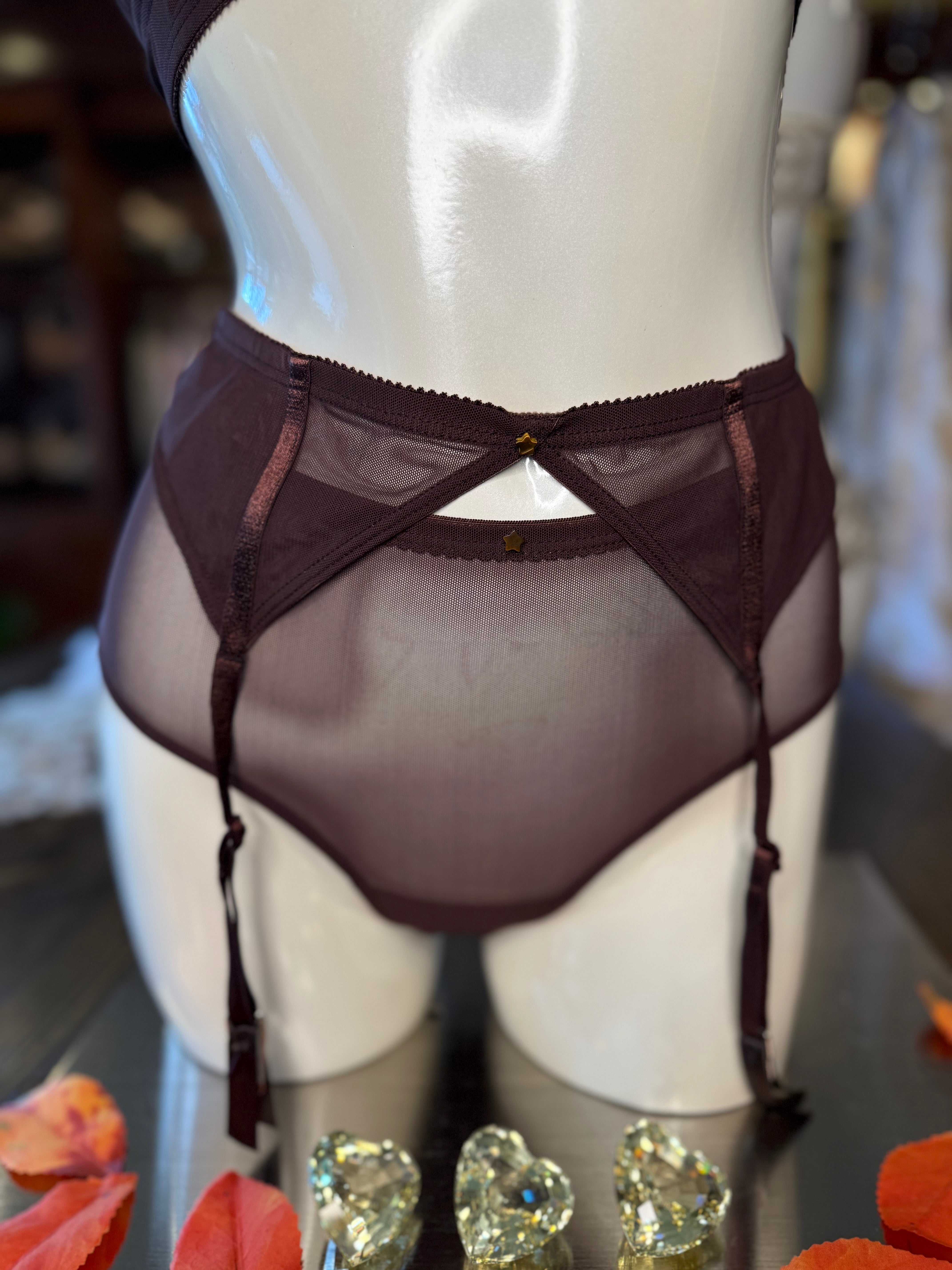 Clo Intimo Malla Garter - Chocolate