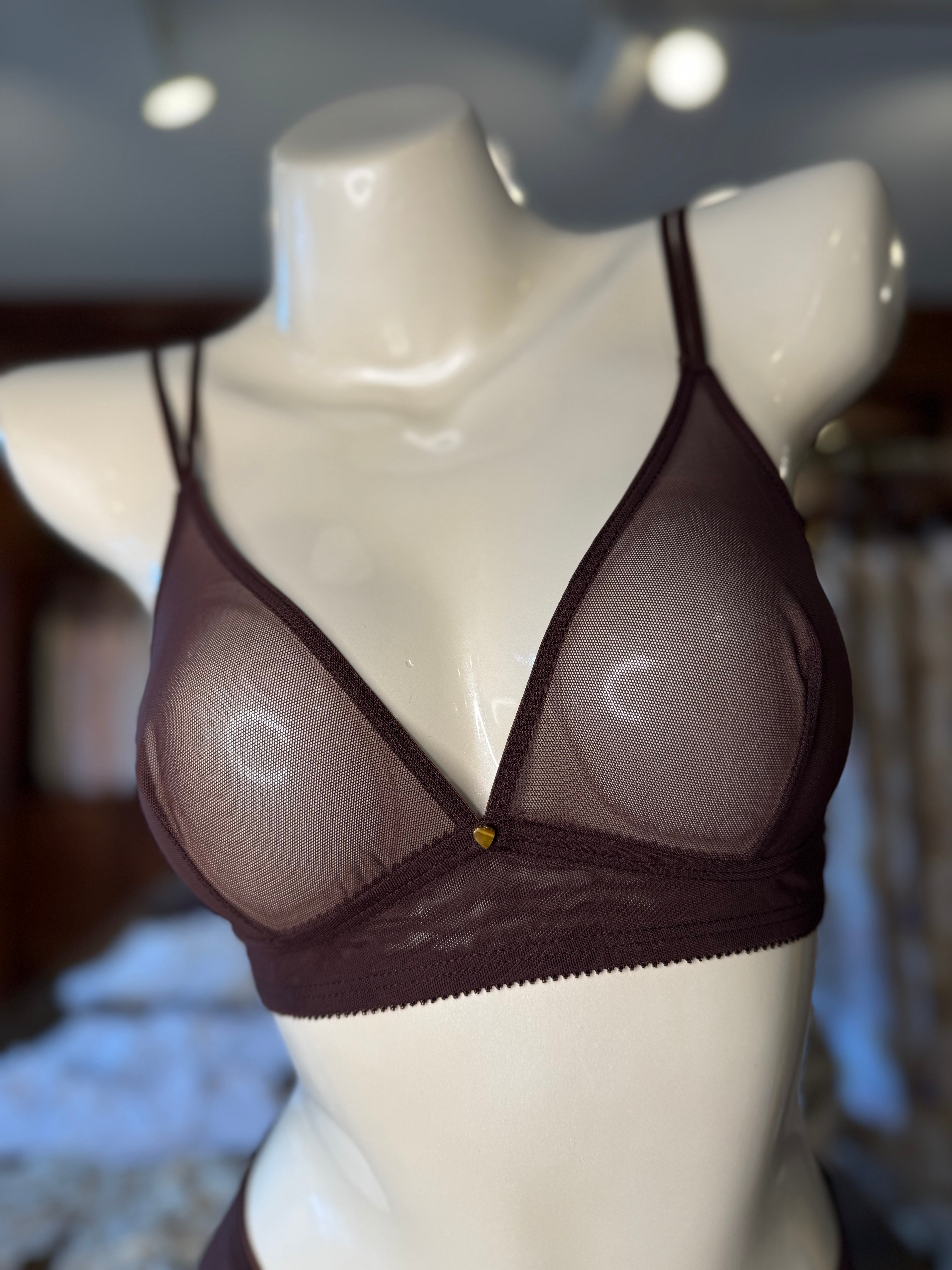 Clo Intimo Malla Triangle Bralette -Chocolate