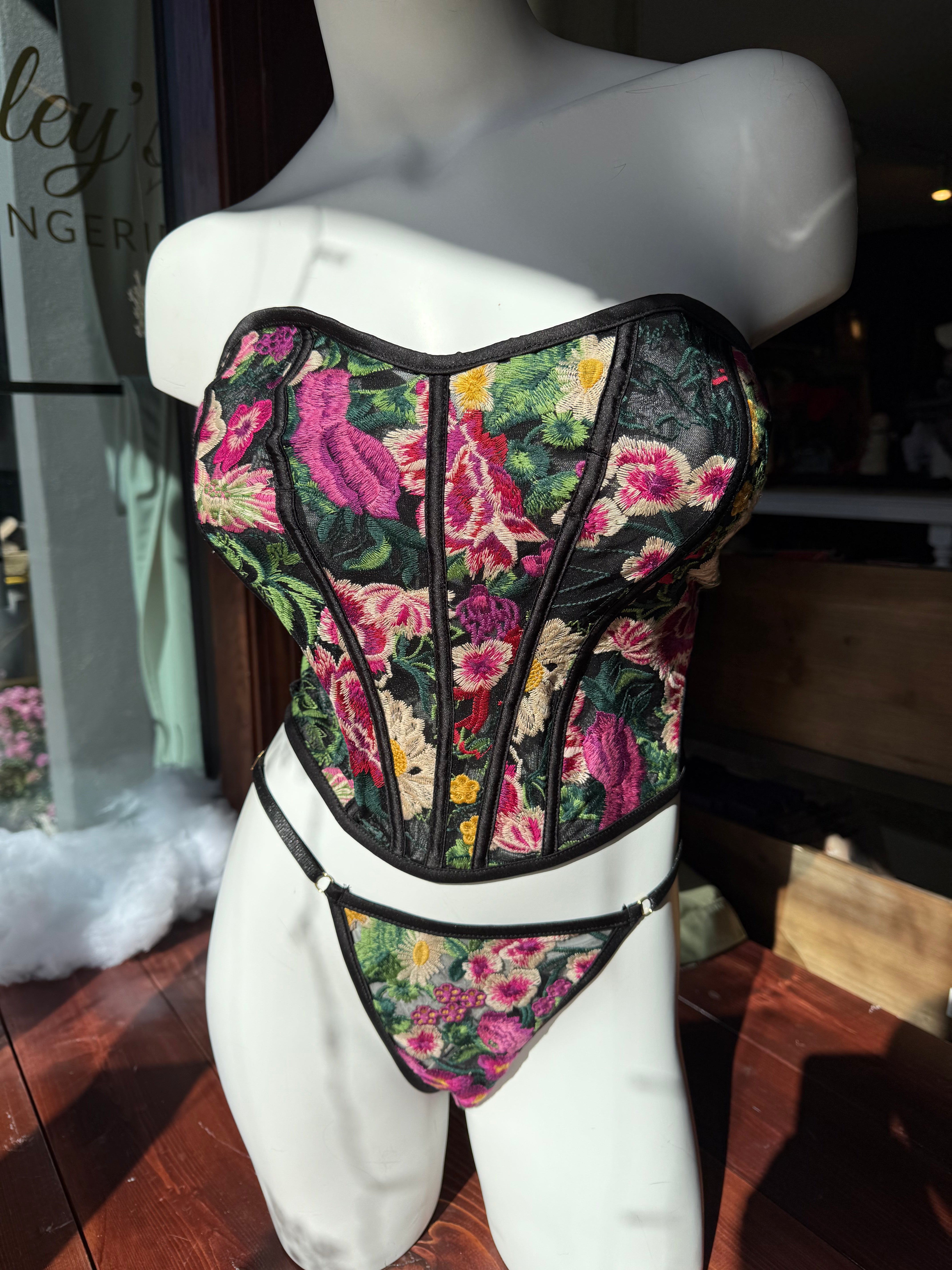 Kilo Brava Embroidered Floral Bustier