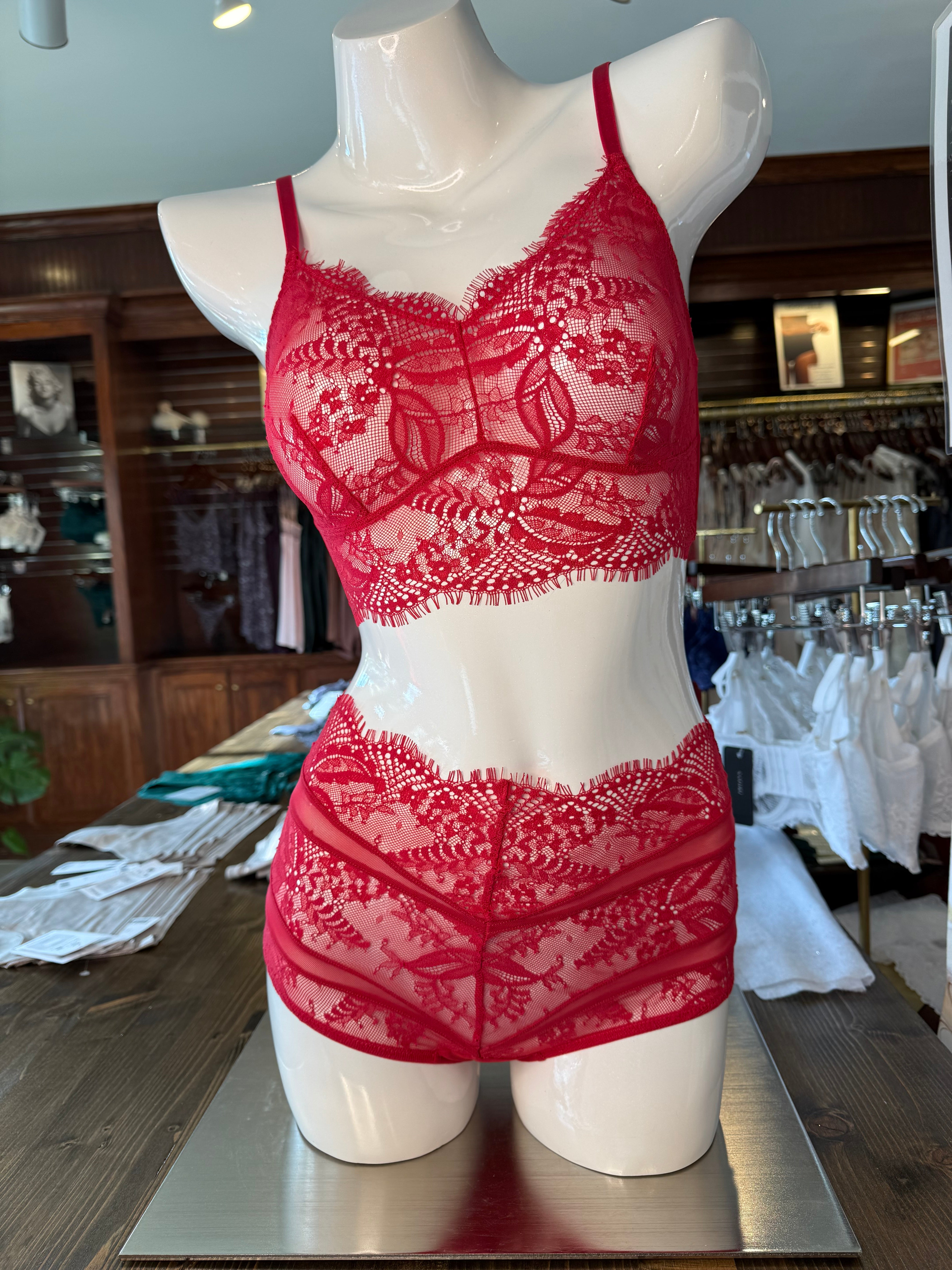 Samantha Chang Illusion High-Waist Boyshort - Flame